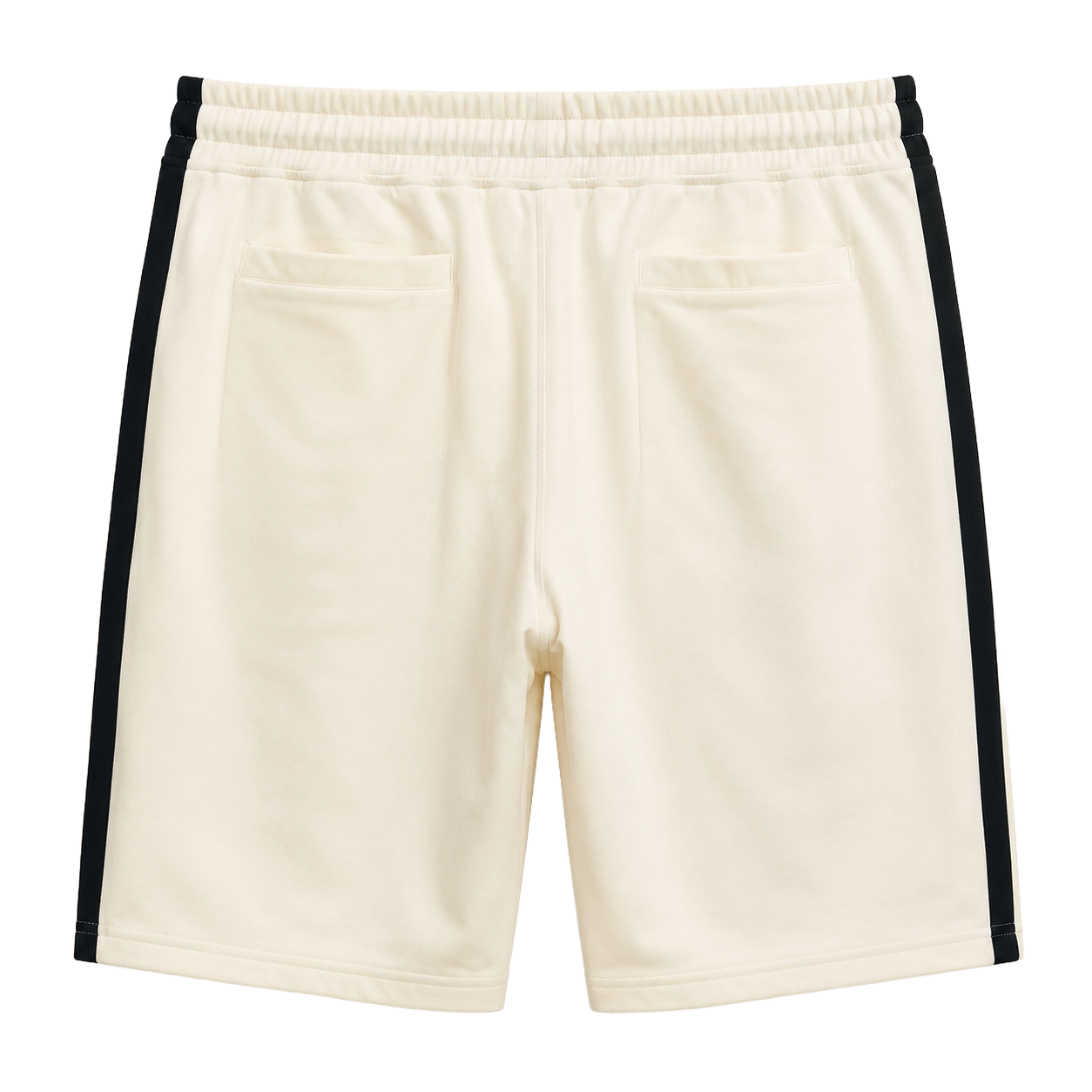 REBEL MINDS TRACK SHORTS CREAM/BLACK - 100-901