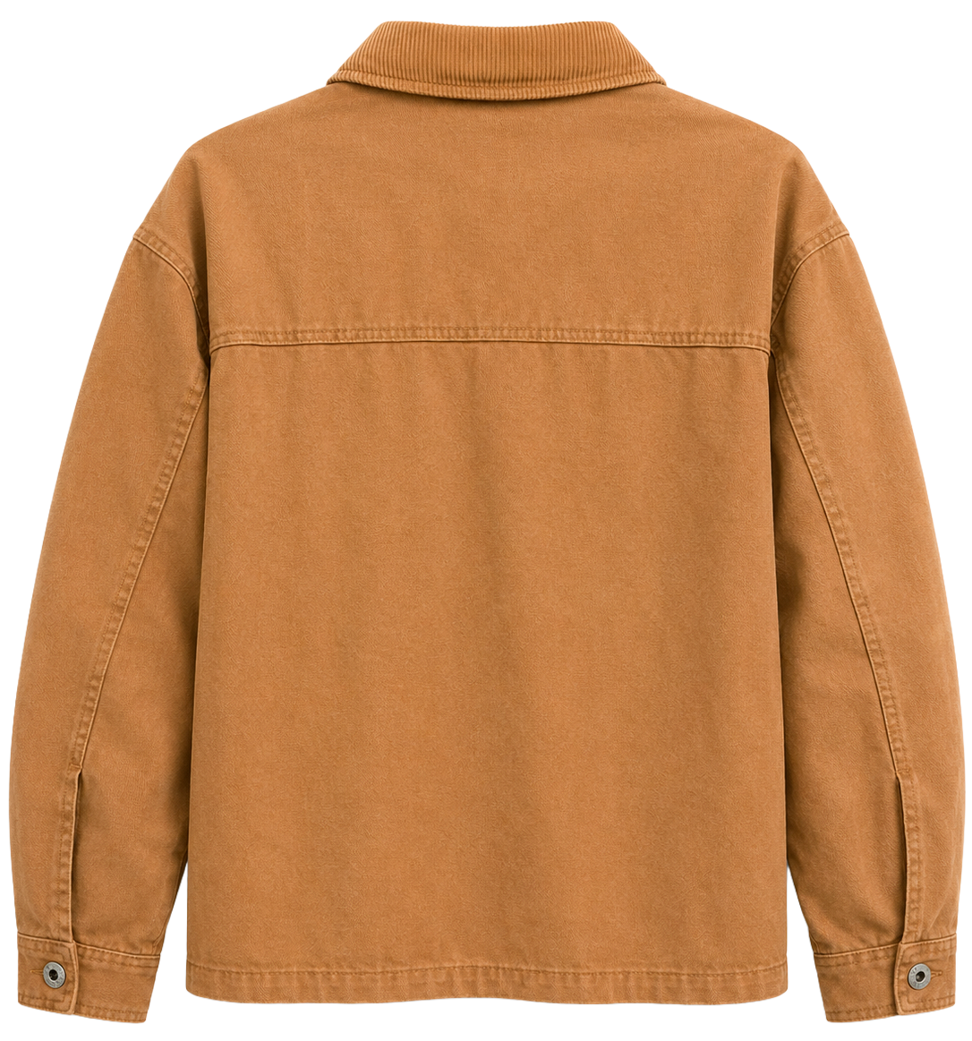 NO BOUNDARIES DENIM WORK JACKET BROWN - NB14100095933B