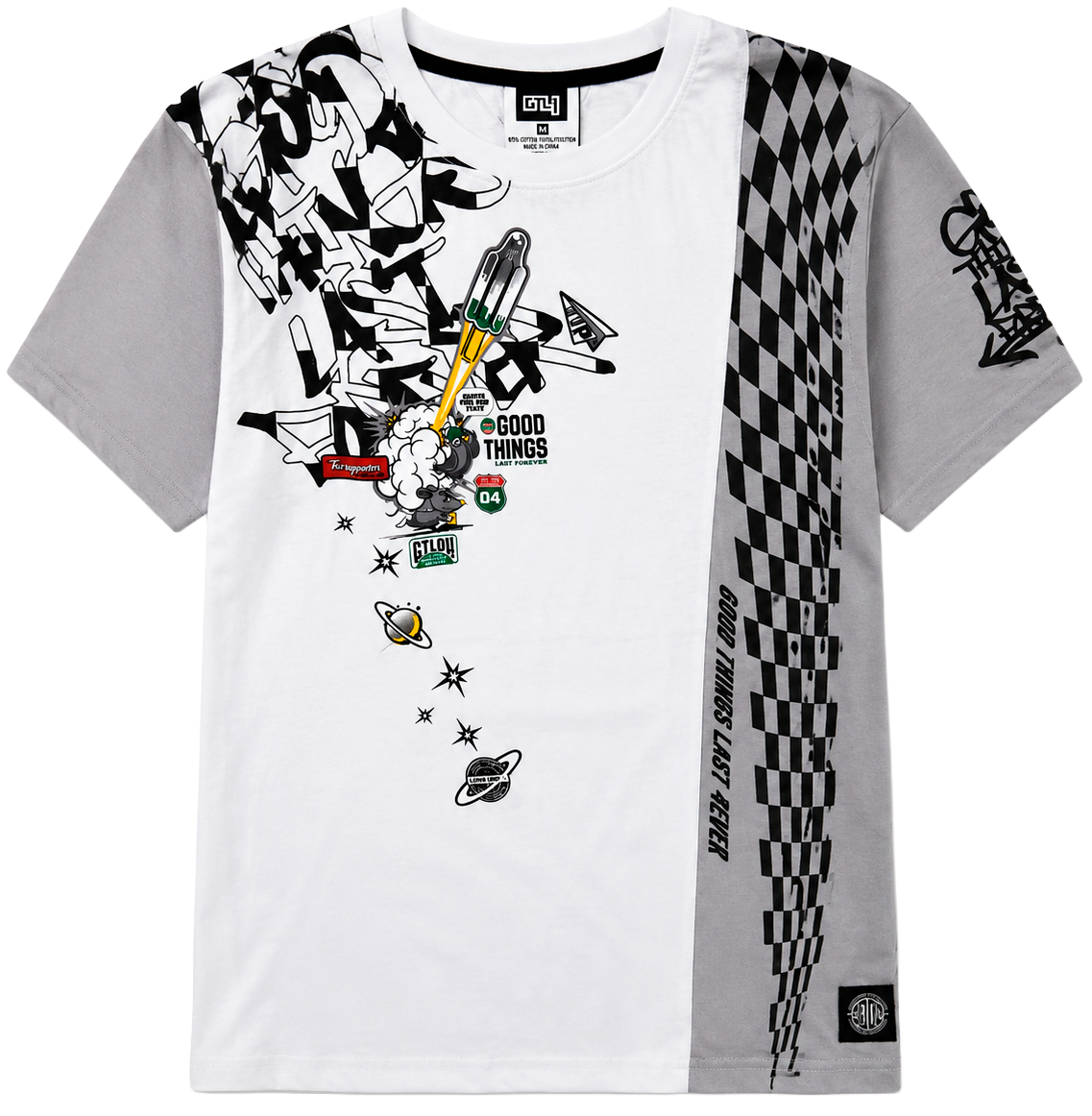 GTL4 GRAPHIC T-SHIRT LT GREY - G241A-1202