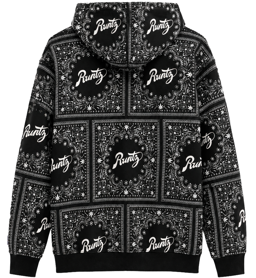 RUNTZ GRAPHIC LOGO HOODIE BLACK - 321-33685C