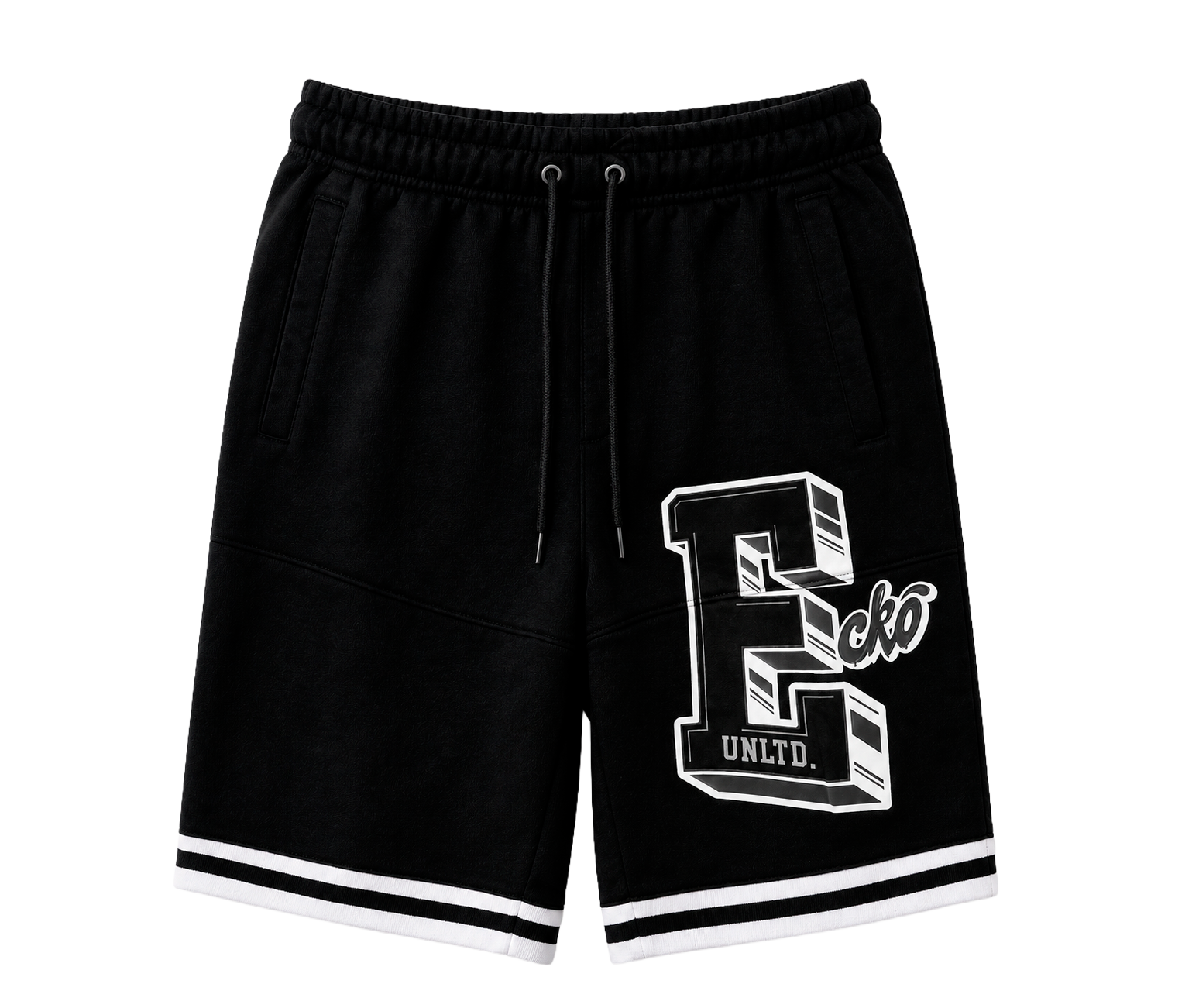 ECKO UNLTD FLEECE SWEAT SHORT BLACK - EO14N390