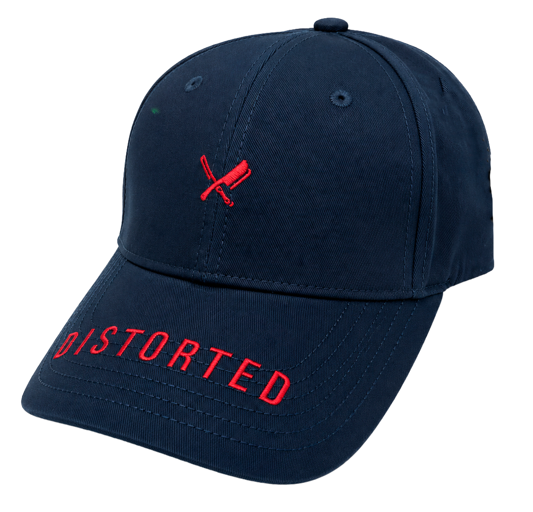 DISTORTED PEOPLE DAD HAT NAVY/RED - 2537