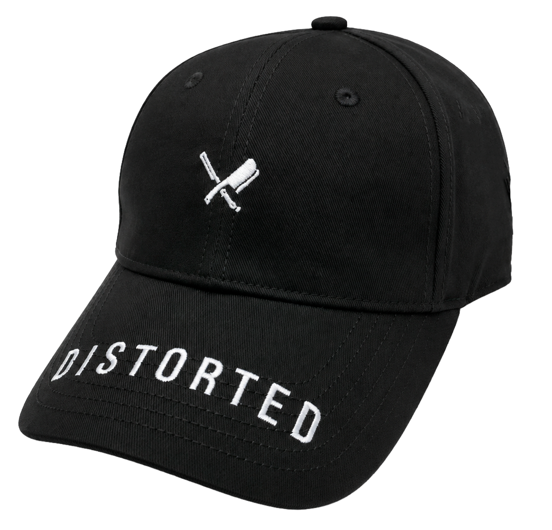 DISTORTED PEOPLE DAD HAT BLACK/WHITE - 2538