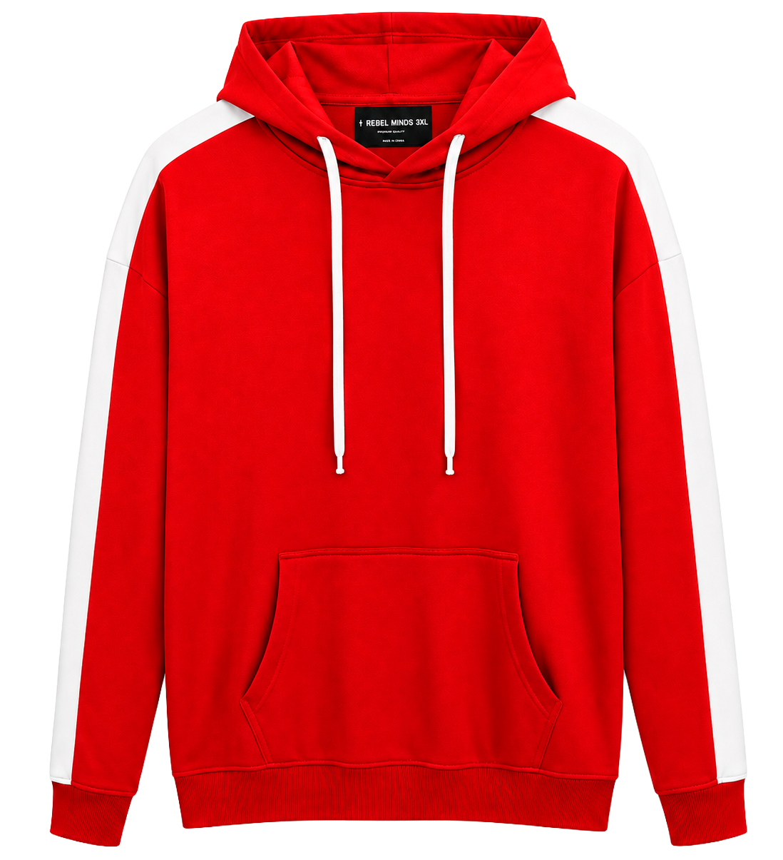 REBEL MINDS TRACK HOODIE RED/WHITE - 100-301