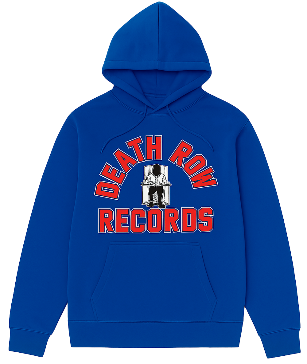 DEATH ROW RECORDS HOODIE COBALT - 4DR10115