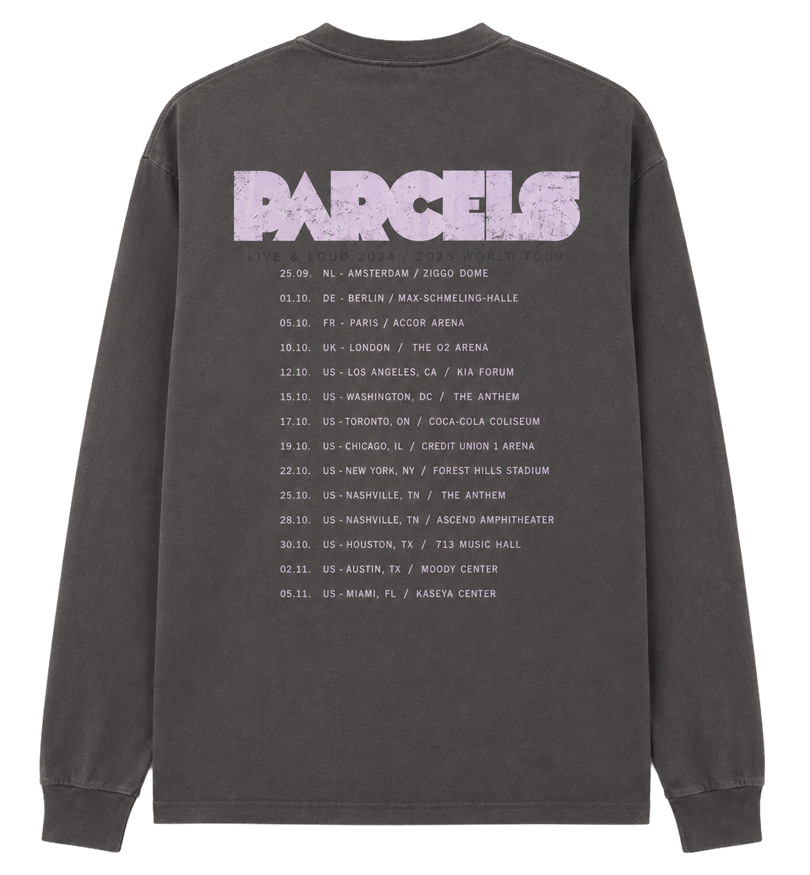 LICENSED MUSIC PARCELS L/S SHIRT GREY - LOVED PHOTO