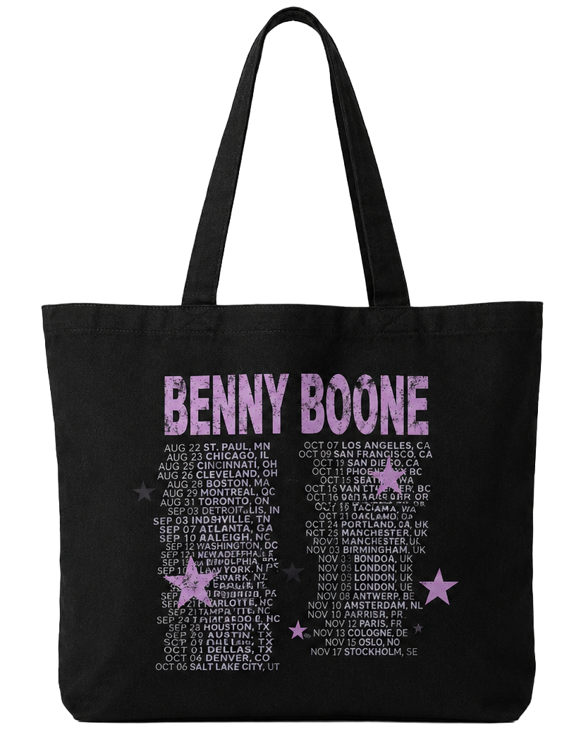 LICENSED BENSON BOONE TOTE BAG BLACK - AMERICAN HEART