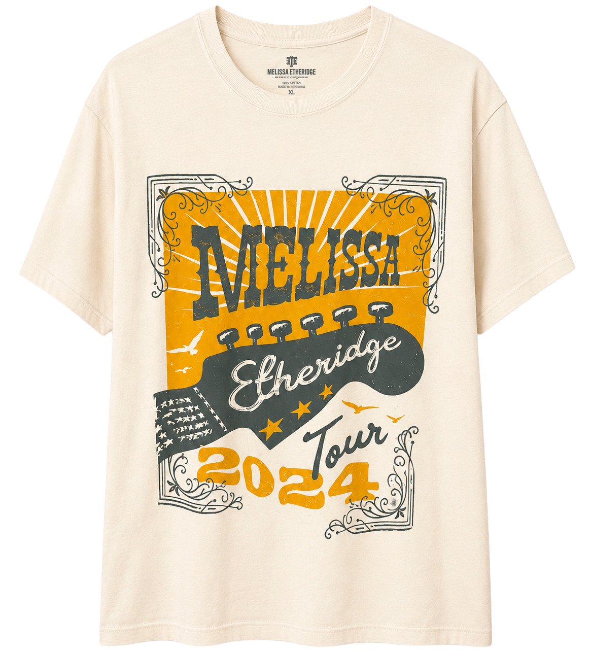 LICENSED MELISSA ETHERIDGE T-SHIRT CREAM - 2024 TOUR