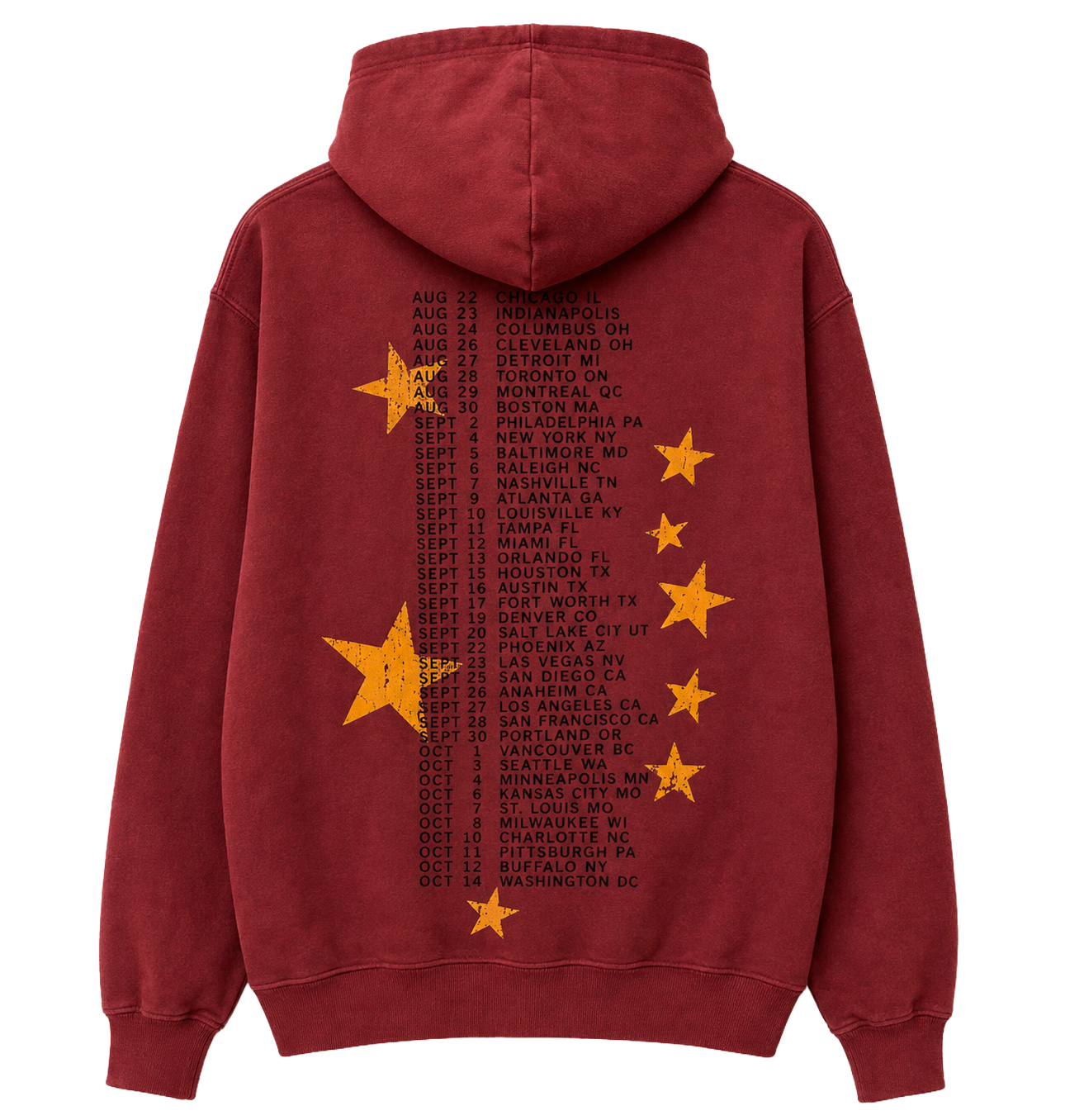 LICENSED BENSON BOONE HOODIE RED - AMERICAN HEART