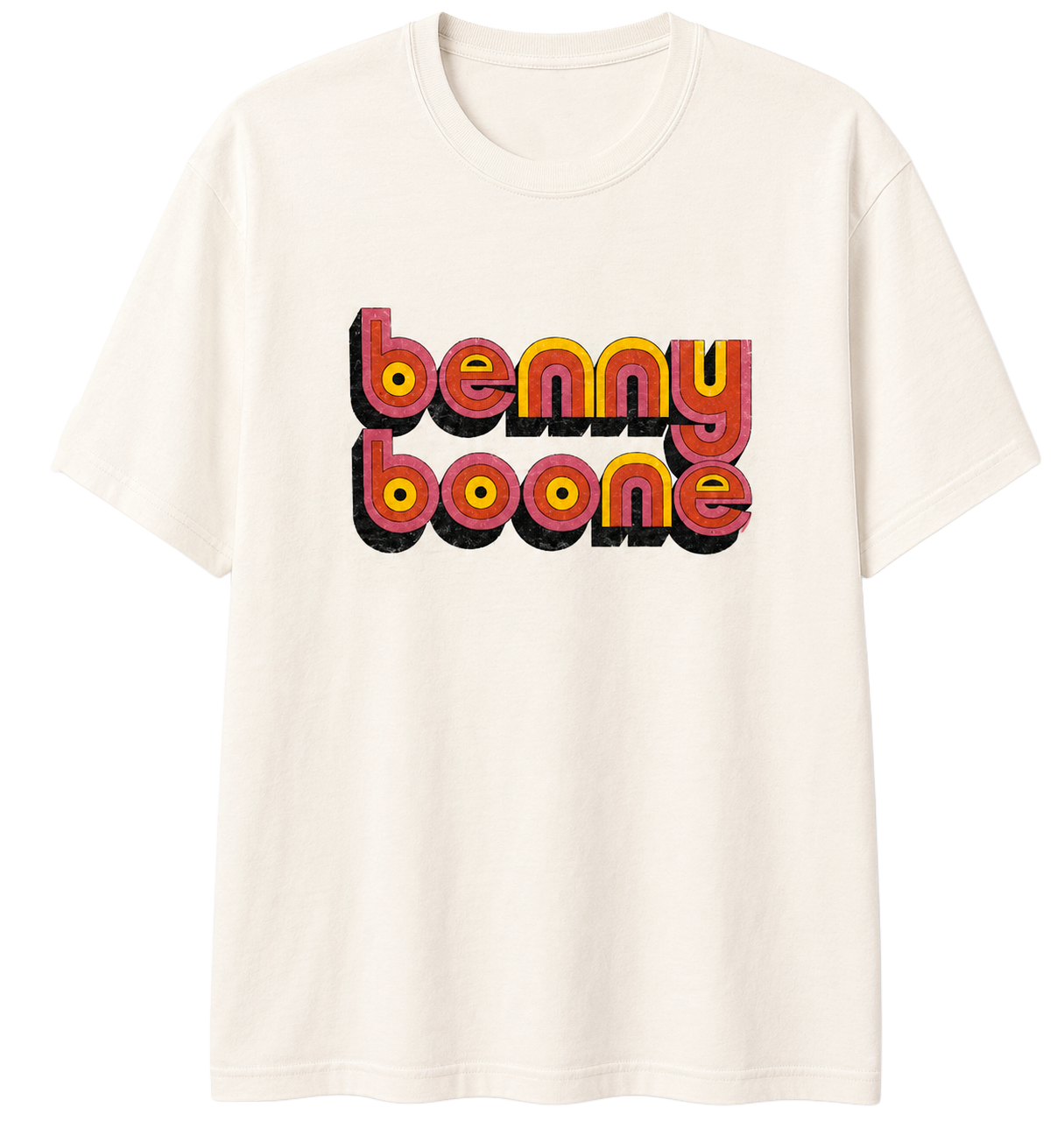 LICENSED BENSON BOONE T-SHIRT WHITE - 70S LOGO