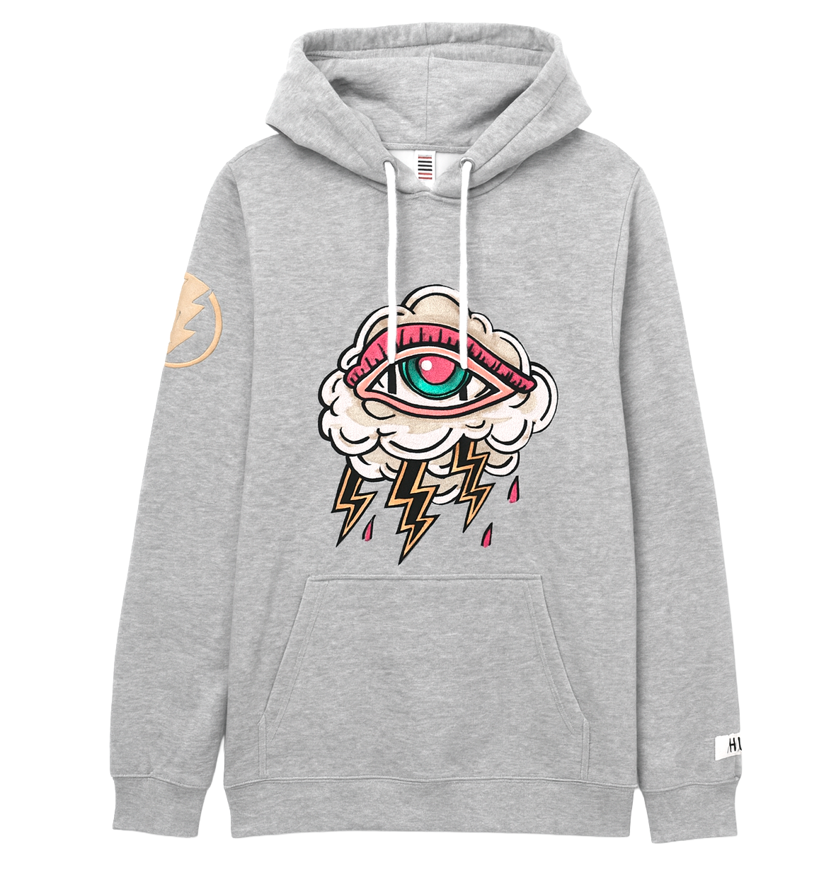 FIFTH LOOP HIGH VOLTAGE HOODIE H-GREY - FLH142