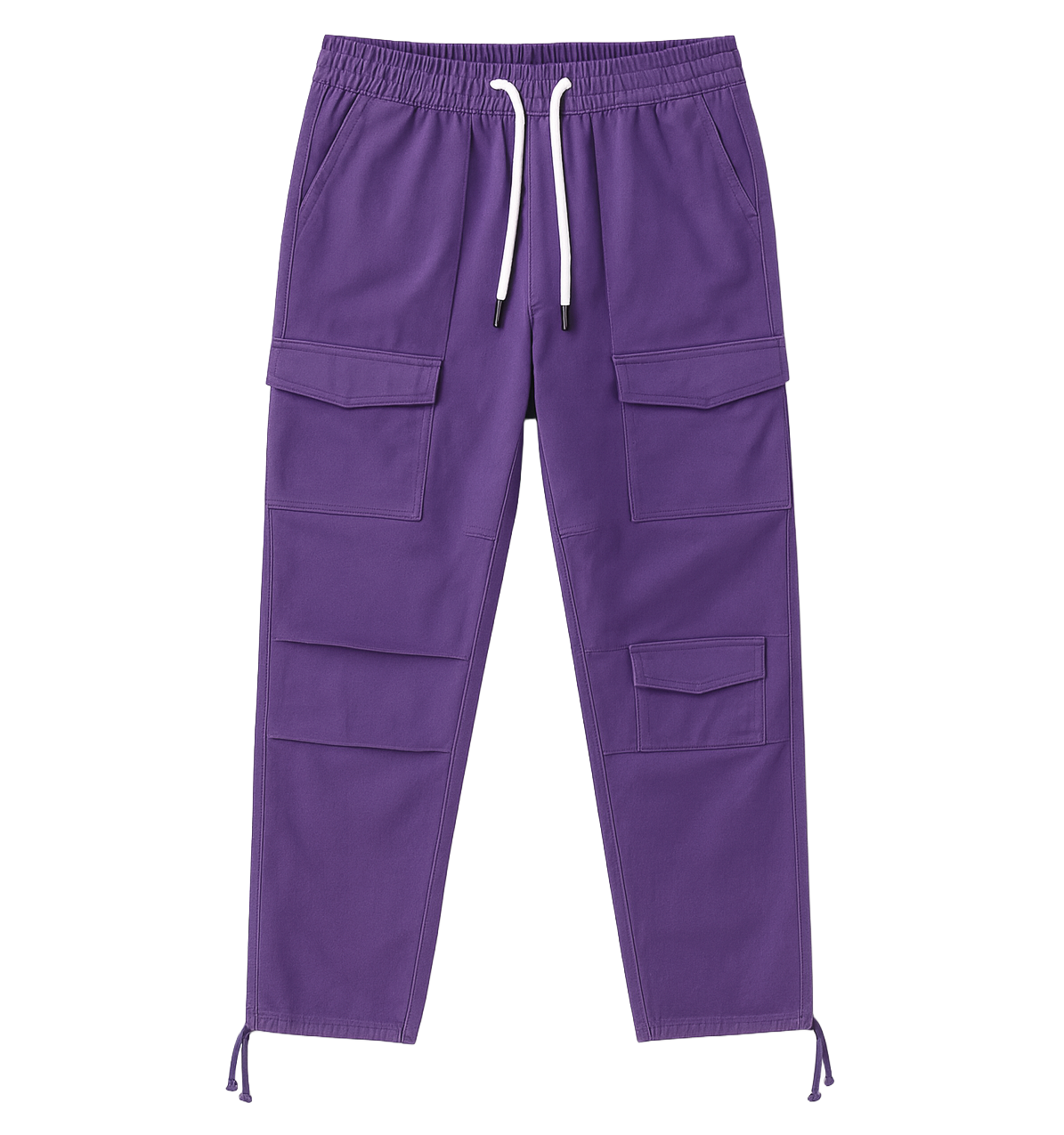 FIFTH LOOP RELAXED DENIM CARGO PANTS PURPLE - FLP302