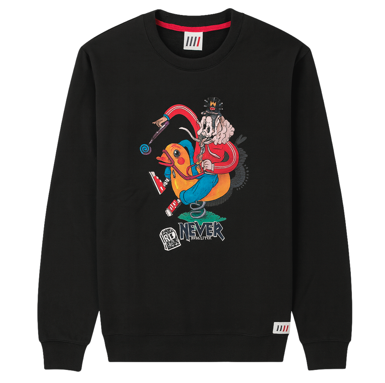 FIFTH LOOP GRAPHIC FLEECE CREWNECK BLACK - FLC134