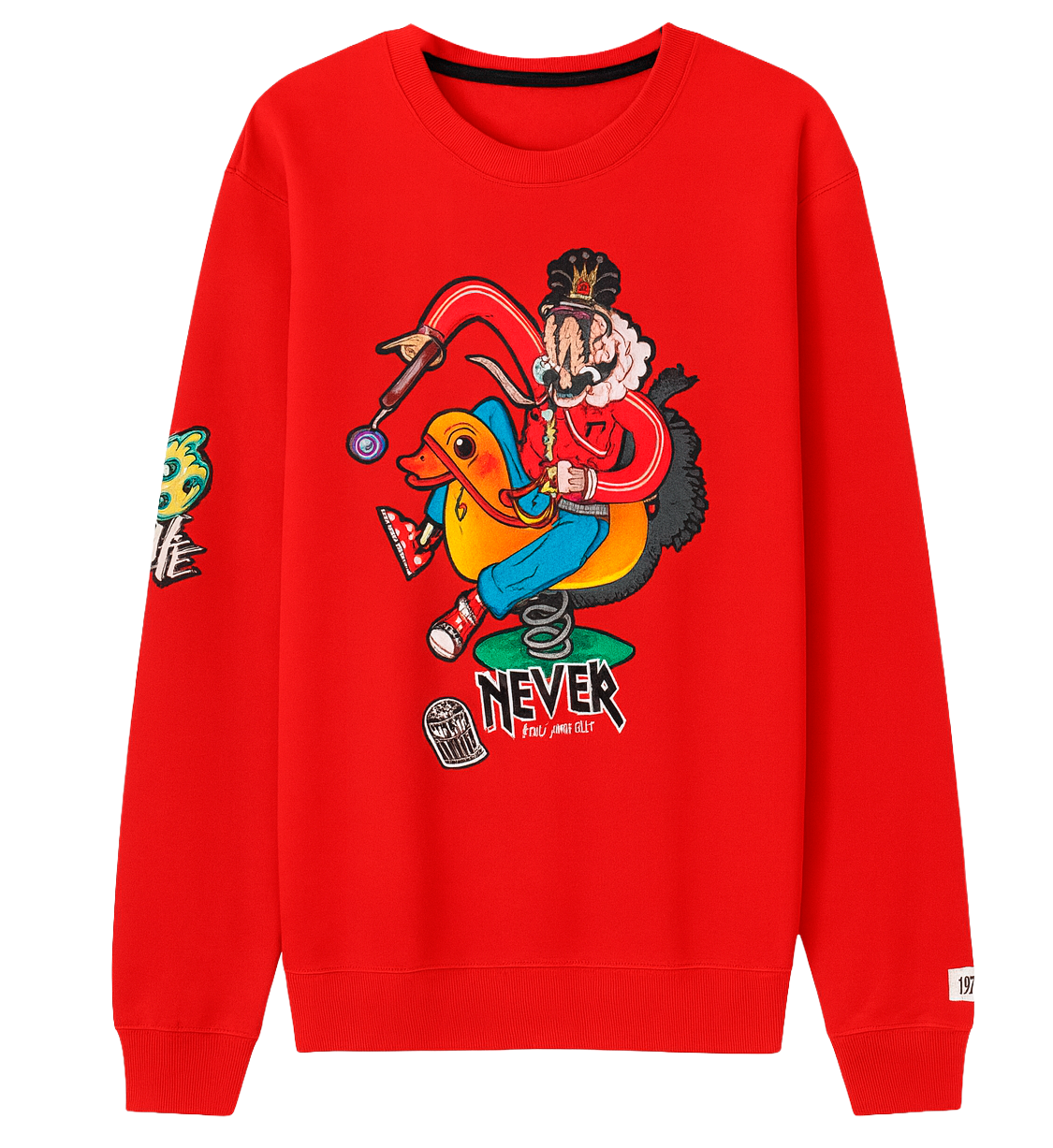 FIFTH LOOP GRAPHIC FLEECE CREWNECK RED - FLC134