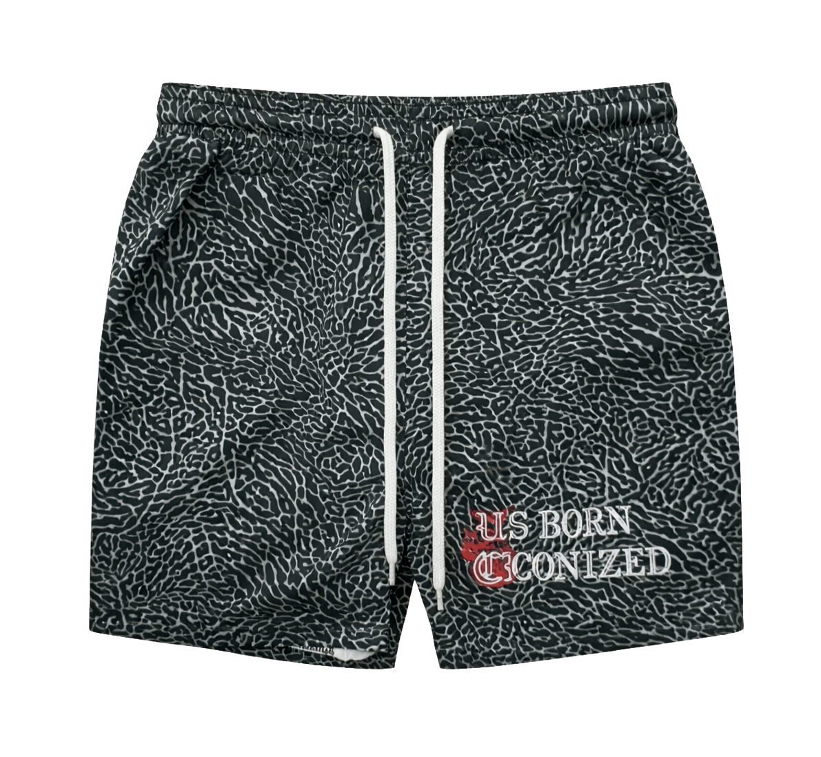 UNDERTD GRAPHIC NYLON SHORTS BLACK - US4203