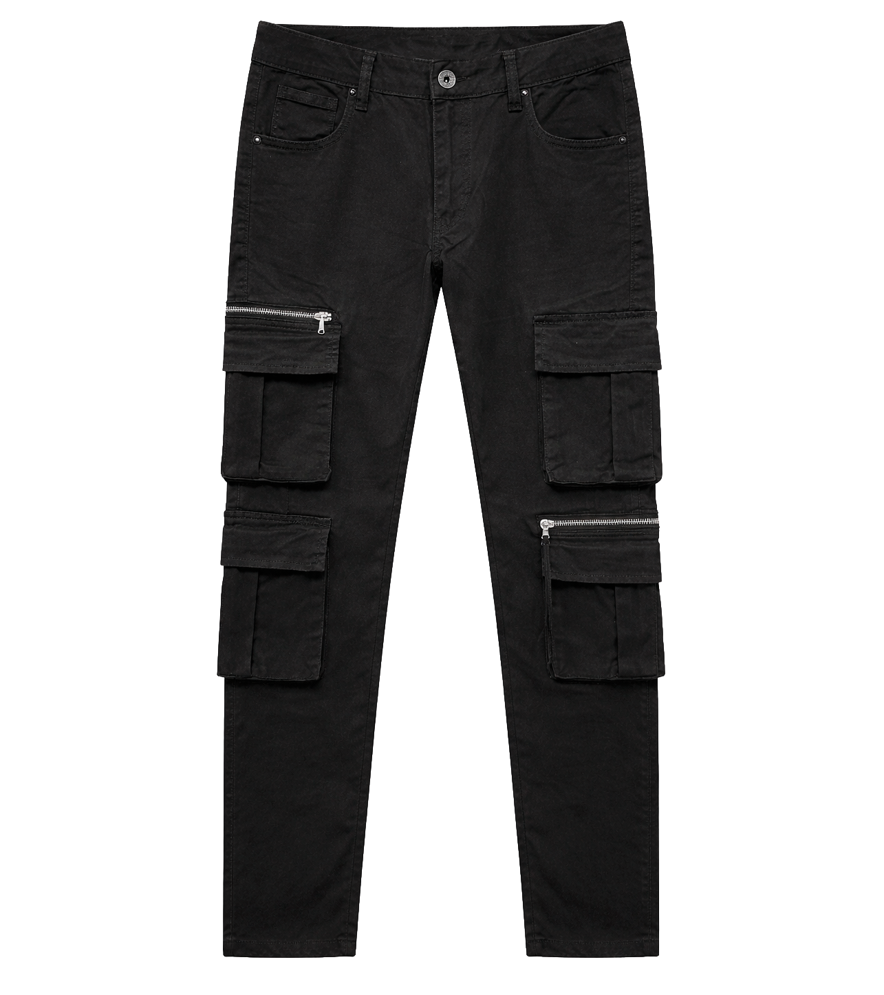 CRYSP DENIM PREMIUM CARGO PANTS BLACK - CRYSPR242-007