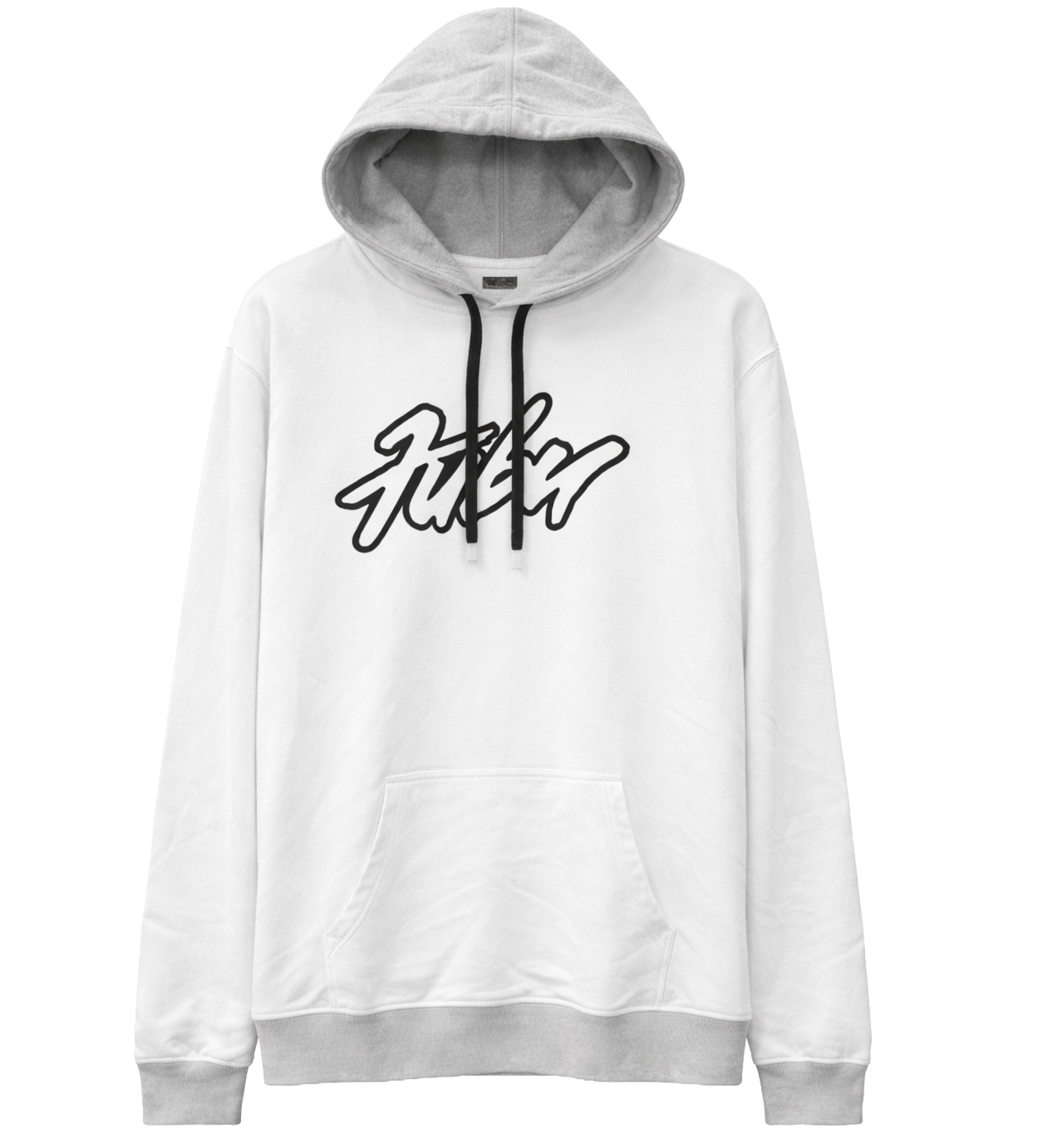 LICENSED FUBU LOGO HOODIE SWEATSHIRT WHITE - 2FUBU004BQ / OP3179