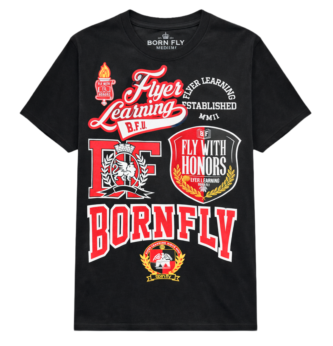BORN FLY GRAPHIC T-SHIRT BLACK - B05C2750