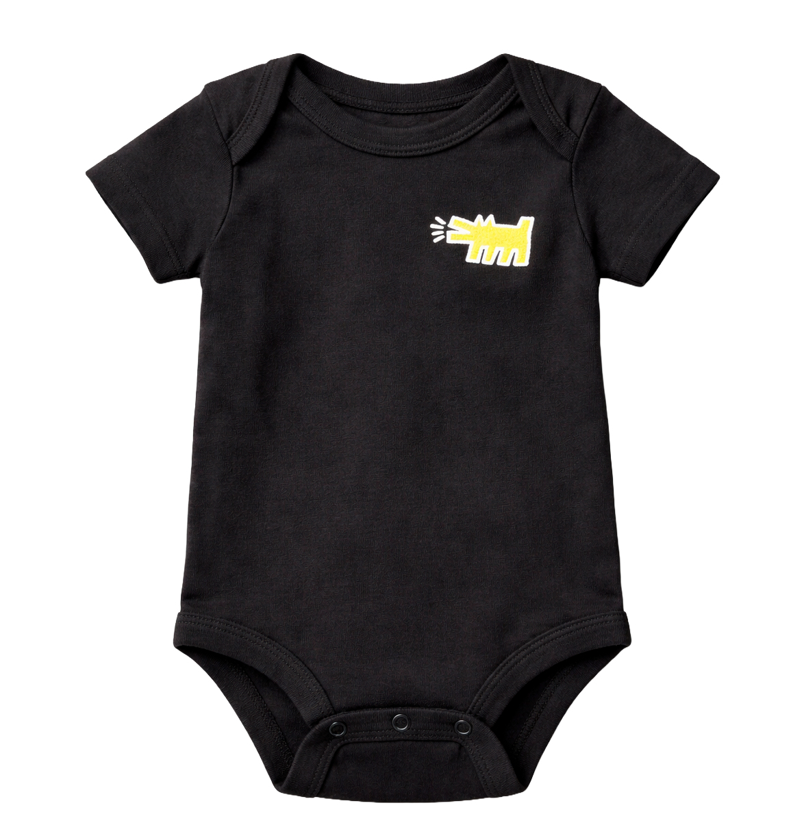 BABY LICENSED KEITH HARING ONESIE BLACK - KEITH / OP3179