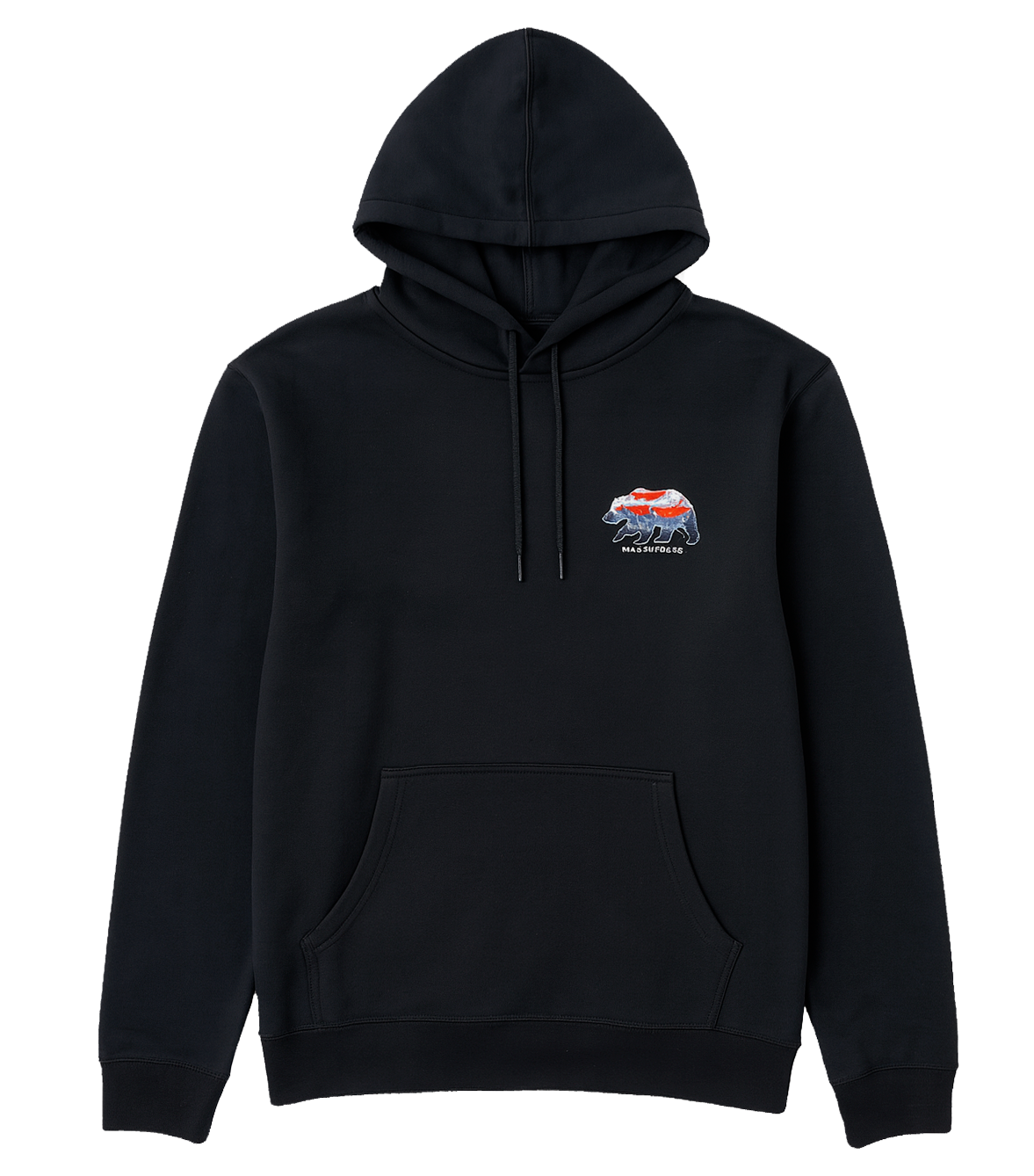 LICENSED BASS OUTDOOR GRAPHIC HOODIE BLACK - BEAR