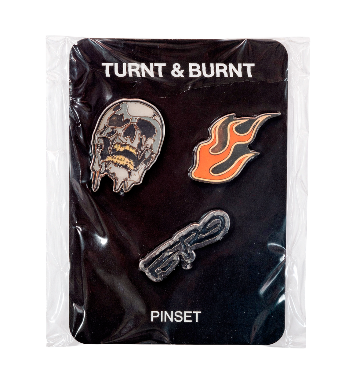 A$AP WORLDWIDE 3 PC PIN SET BLACK - TURNT BURNT