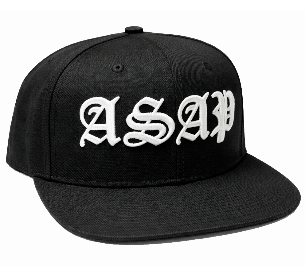 A$AP WORLDWIDE SNAPBACK HAT BLACK - A$AP MOB