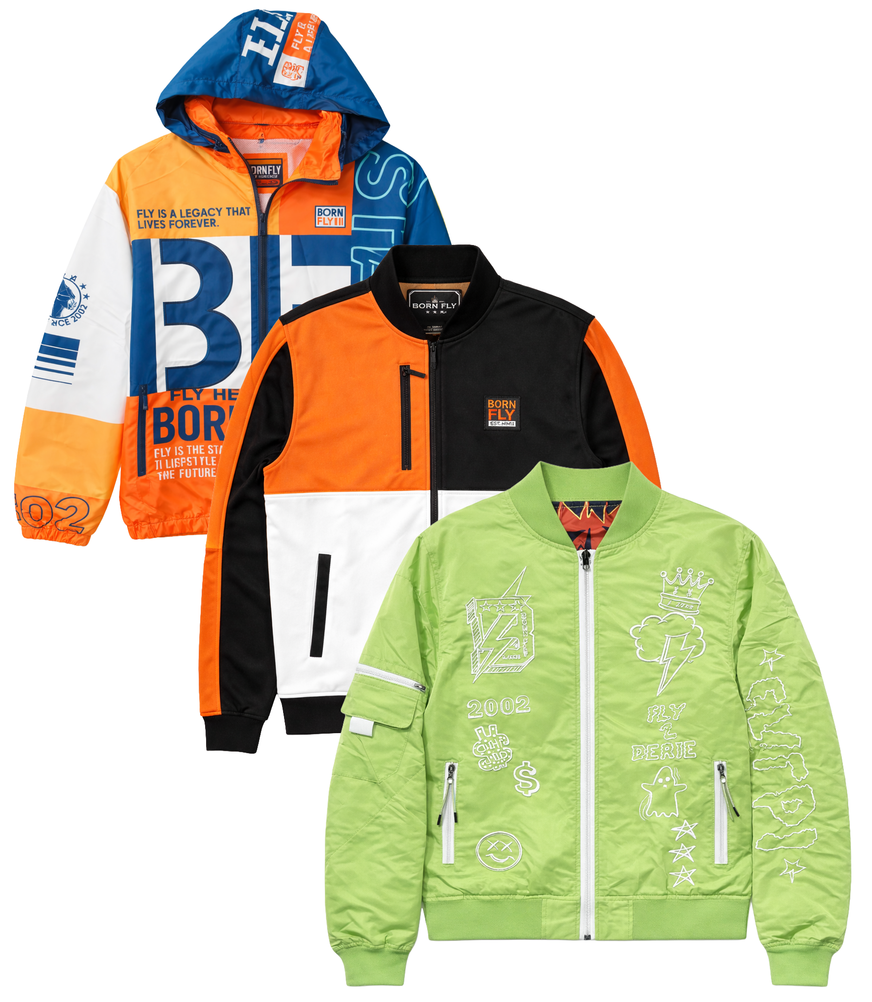 BORN FLY PREMIUM ASSORTED TRACK JACKETS ASST - BFTRJKTA