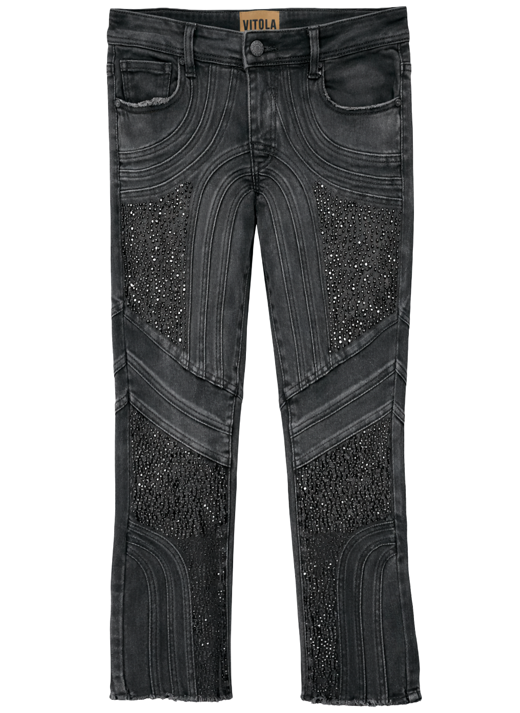 GFTD LA LEVEL STACKED JEANS BLACK WASH - GFDFW25-41