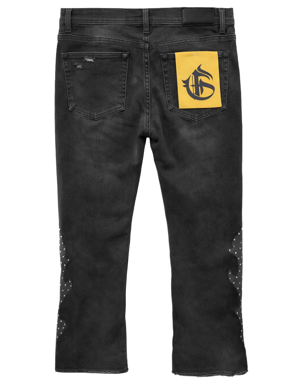 GFTD LA DARK TIMES STACKED JEANS BLACK WASH - GFDFW25-46