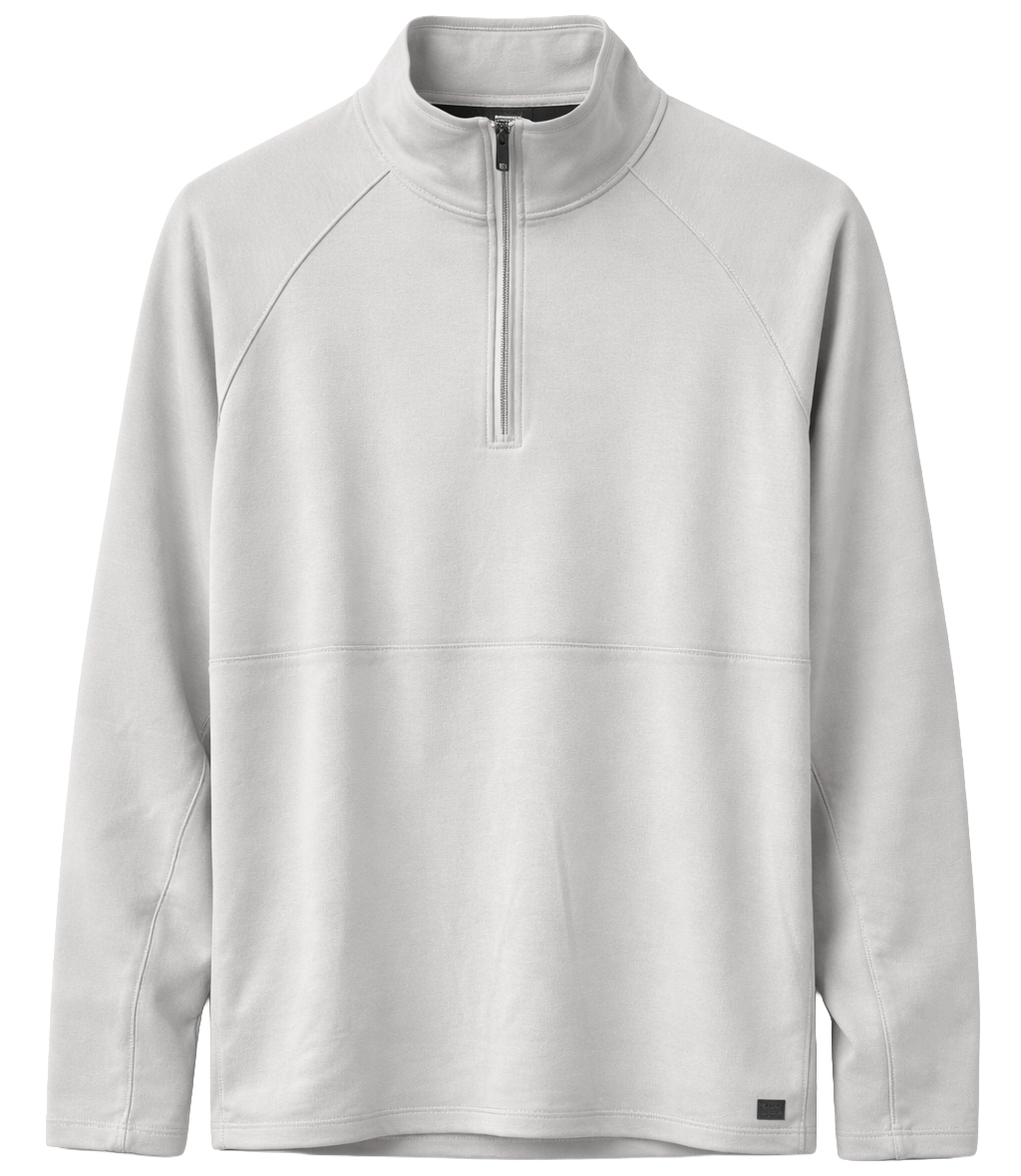 PTO 1/4 ZIP MOCK PULLOVER GREY - NRDF2-F23