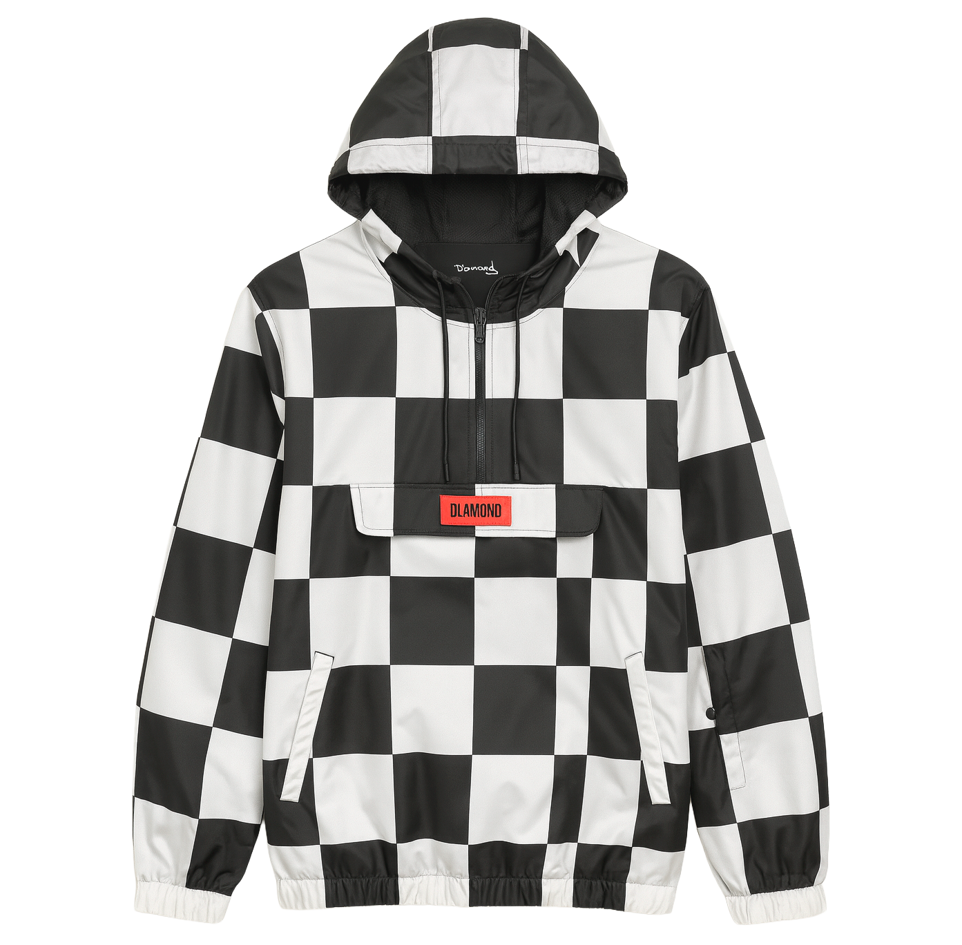 DIAMOND SUPPLY CO ANORAK HOODIE BLACK - C19DMTC001