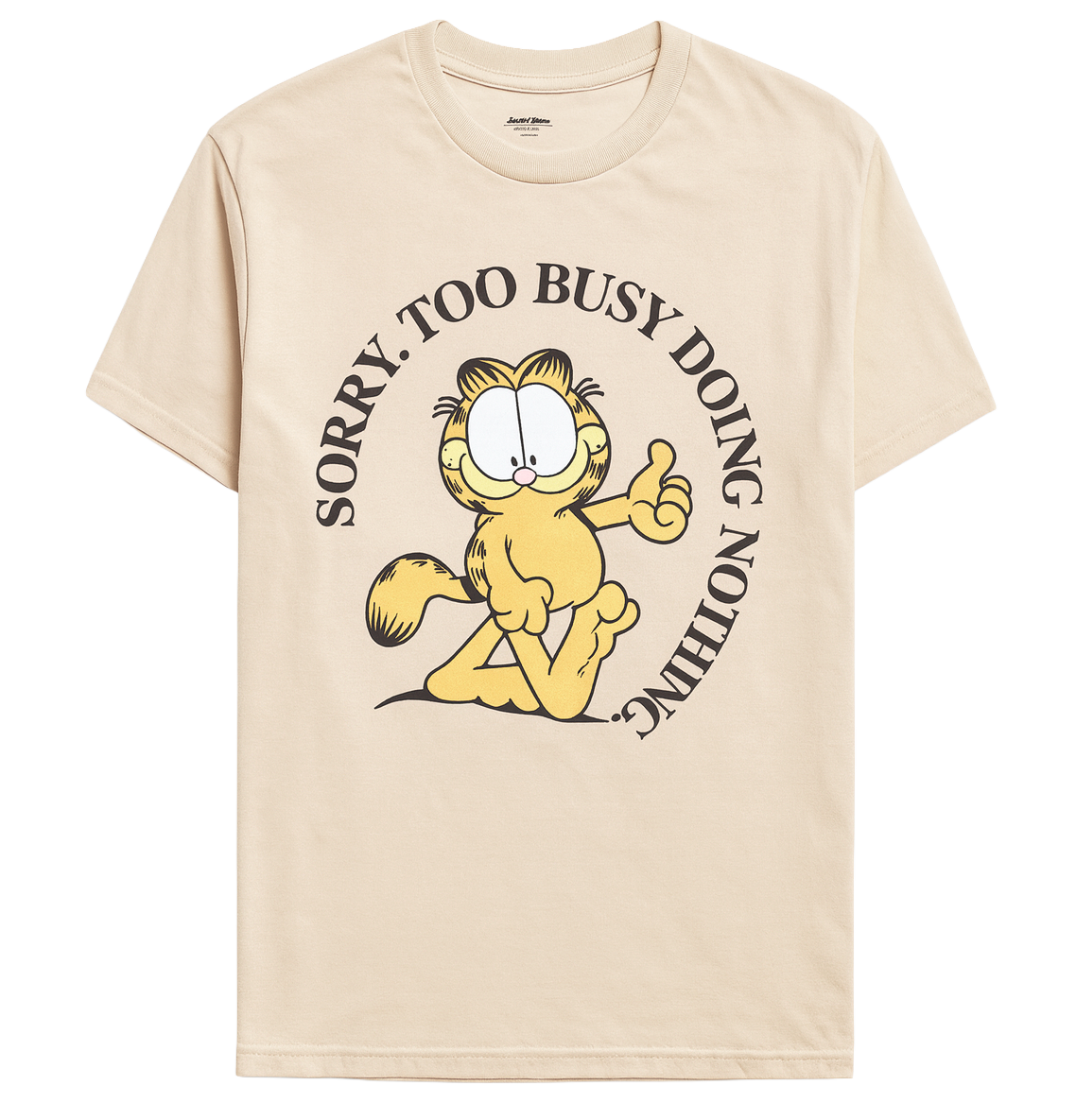 LICENSED CARTOON T-SHIRT SAND - GARFIELD