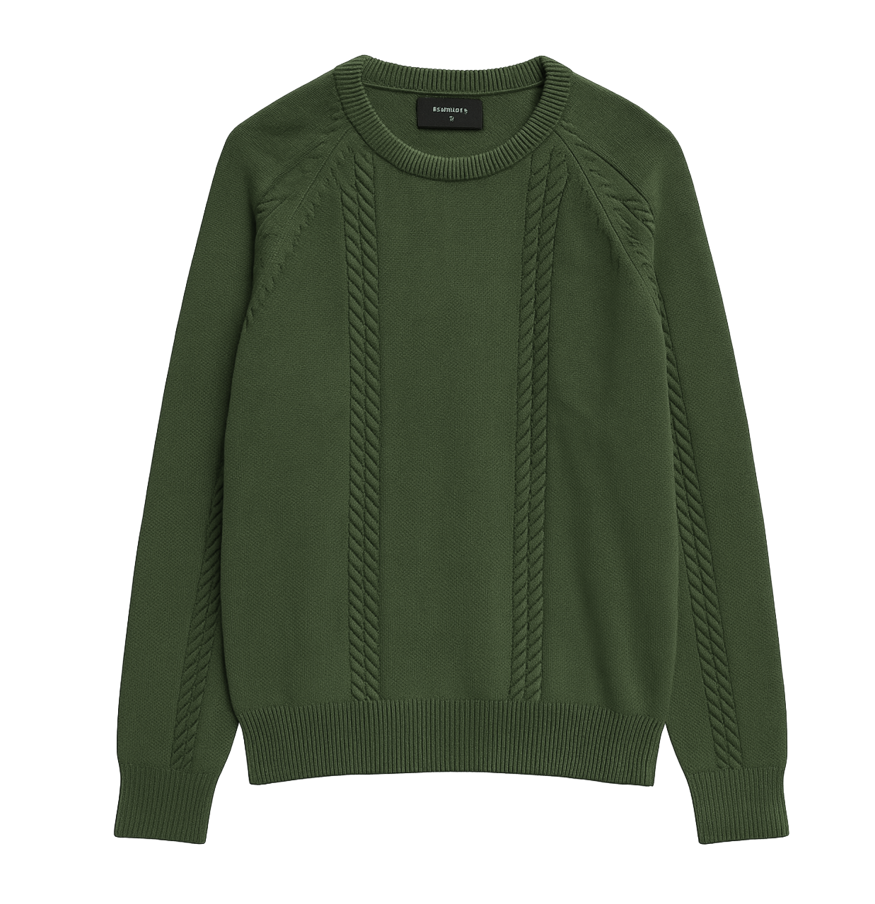 RICHIE LE KNITTED CREWNECK SWEATER FOREST GREEN - RLC22-023