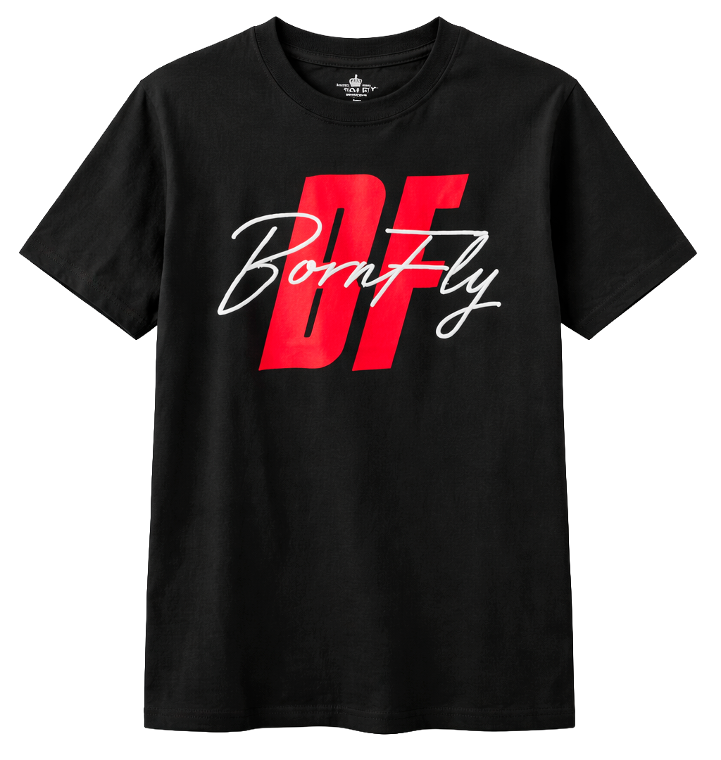 BORN FLY GRAPHIC T-SHIRT BLACK - B05C3186