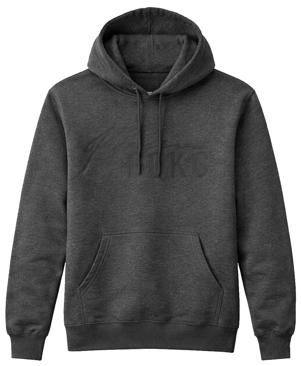 MARC ECKO FLEECE HOODIE CHARCOAL HEATHER - MK8H0154