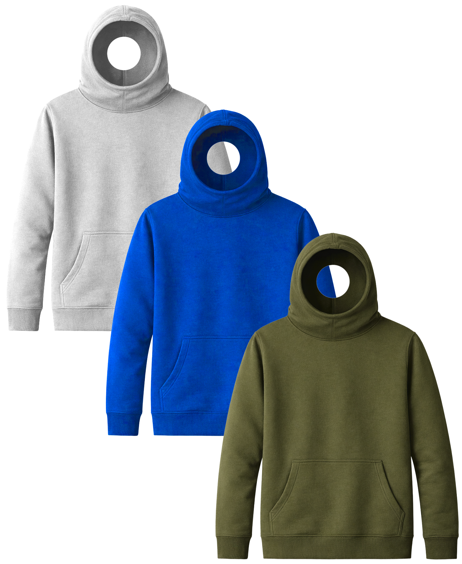 BIO ASSORTED BLANK OPEN HOLE HOODIES ASST - BHDAOH