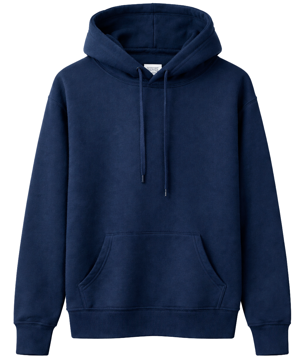 CROOKS & CASTLES BLANK HOODIE NAVY - BLANKS