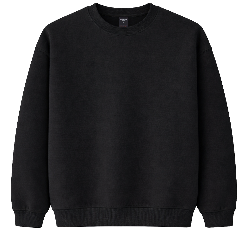 CROOKS & CASTLES BLANK CREWNECK BLACK - BLANKS