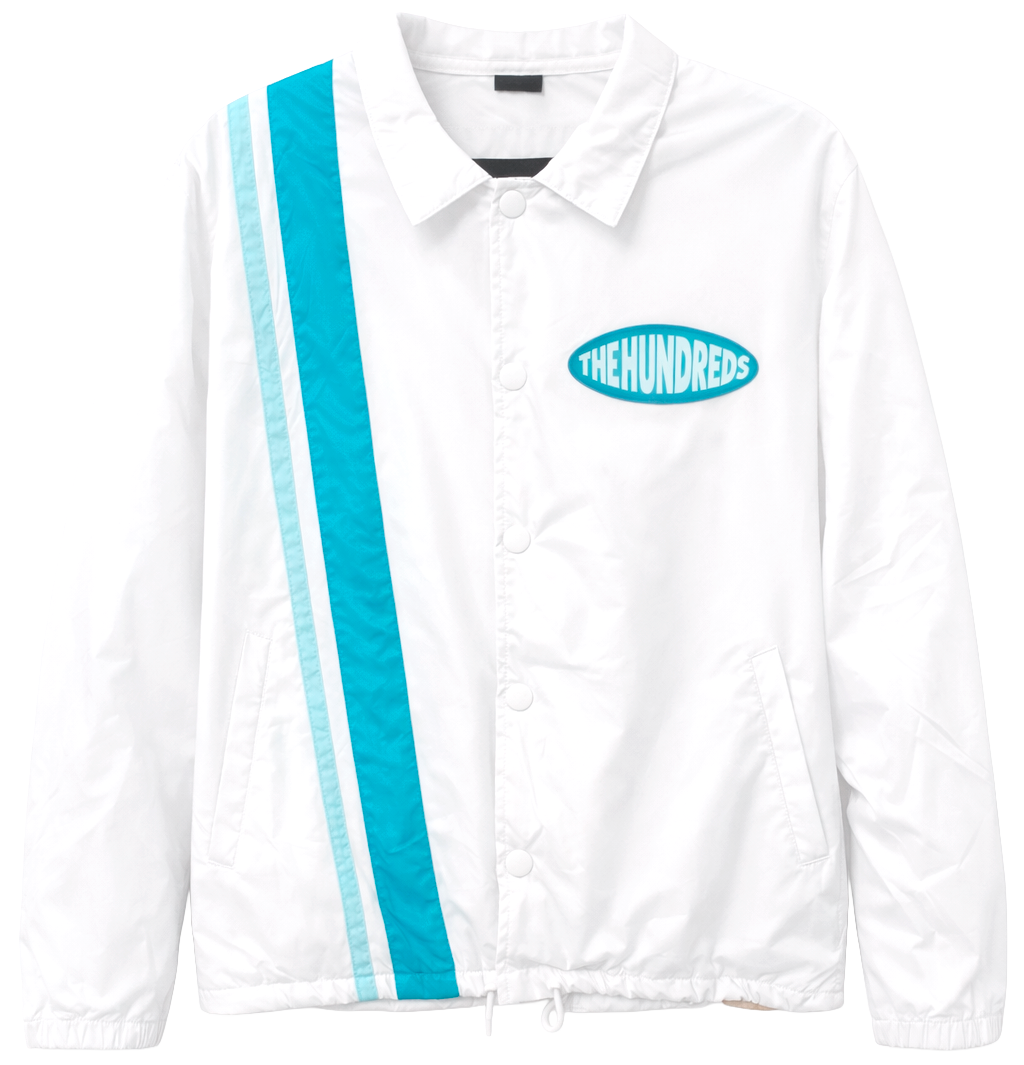 THE HUNDREDS PADDED COACHES JACKET OFF WHITE - T24P203008