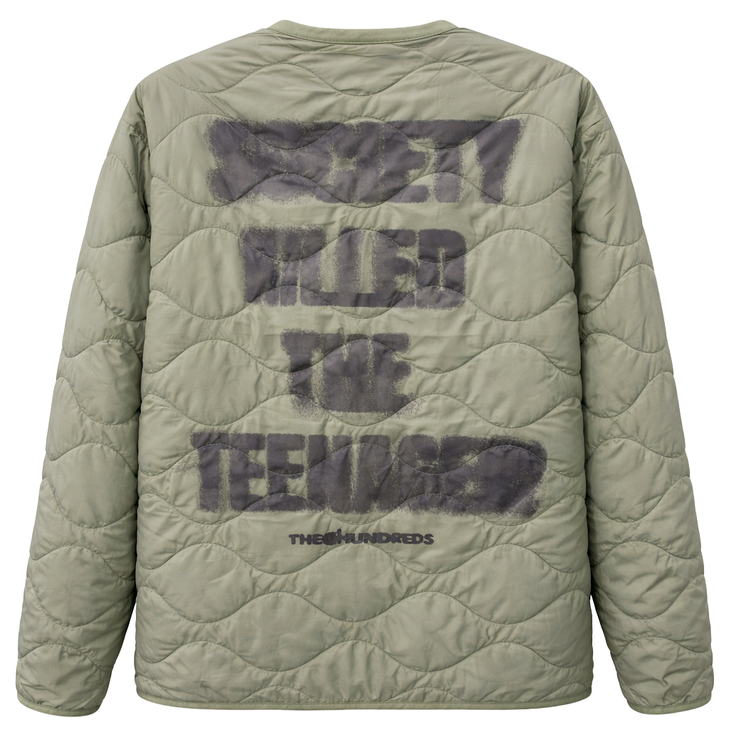 THE HUNDREDS TEENAGER LINER JACKET MILITARY GREEN - T24F203009