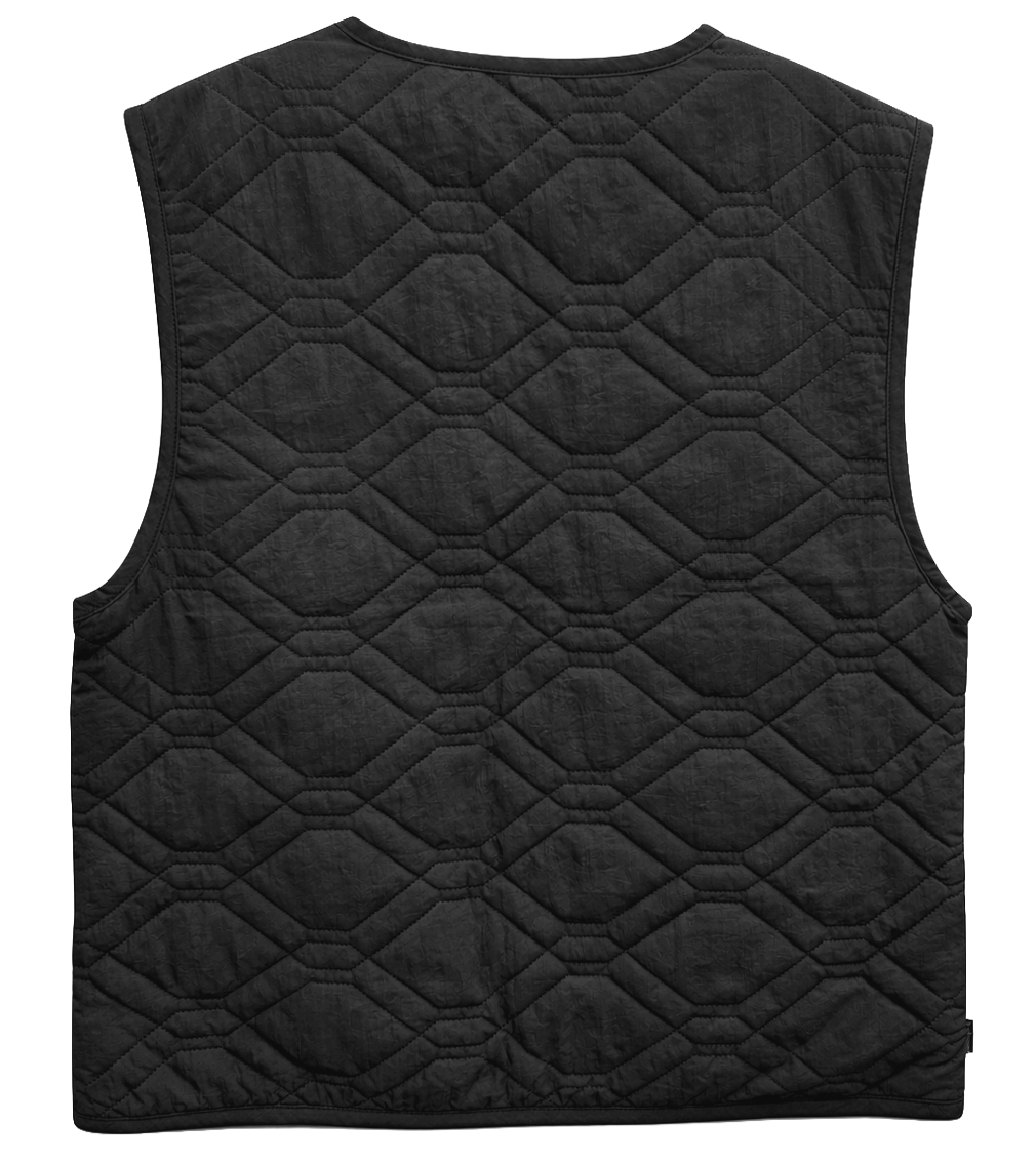 THE HUNDREDS LINKCABLE QUILTED VEST BLACK - T24W103011