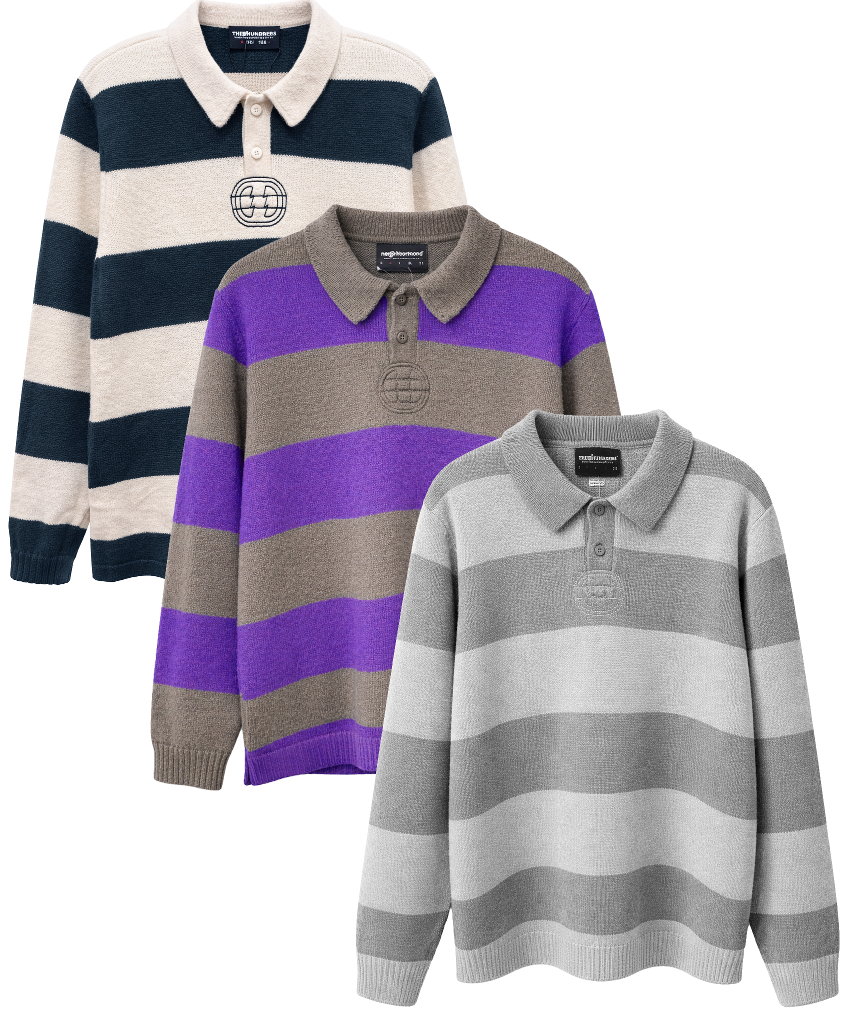 THE HUNDREDS ASSORTED L/S RUGBY SWEATER ASST - T24W109002