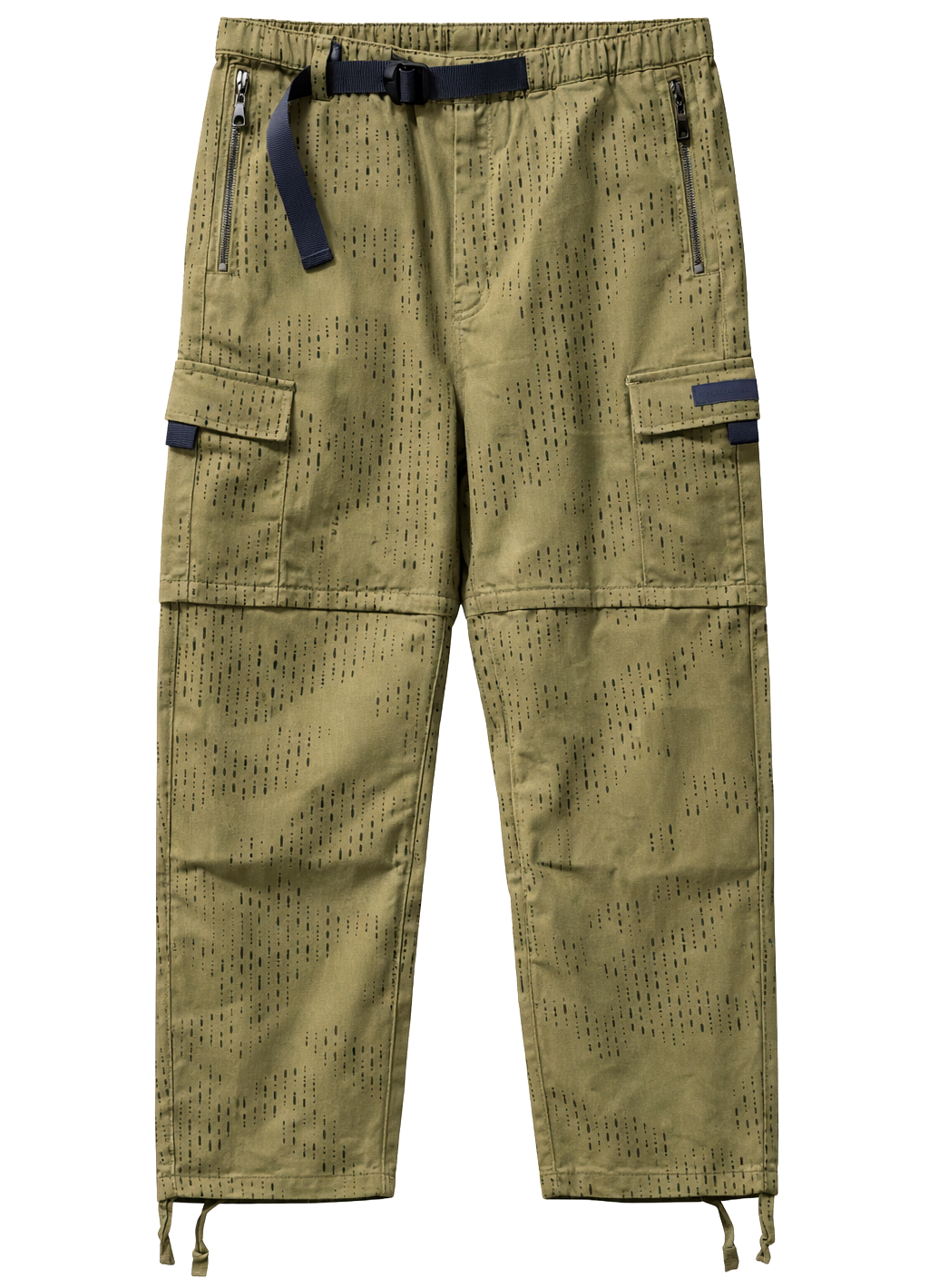 THE HUNDREDS CONVERTABLE CARGO PANTS MILITARY GREEN - T24P204027