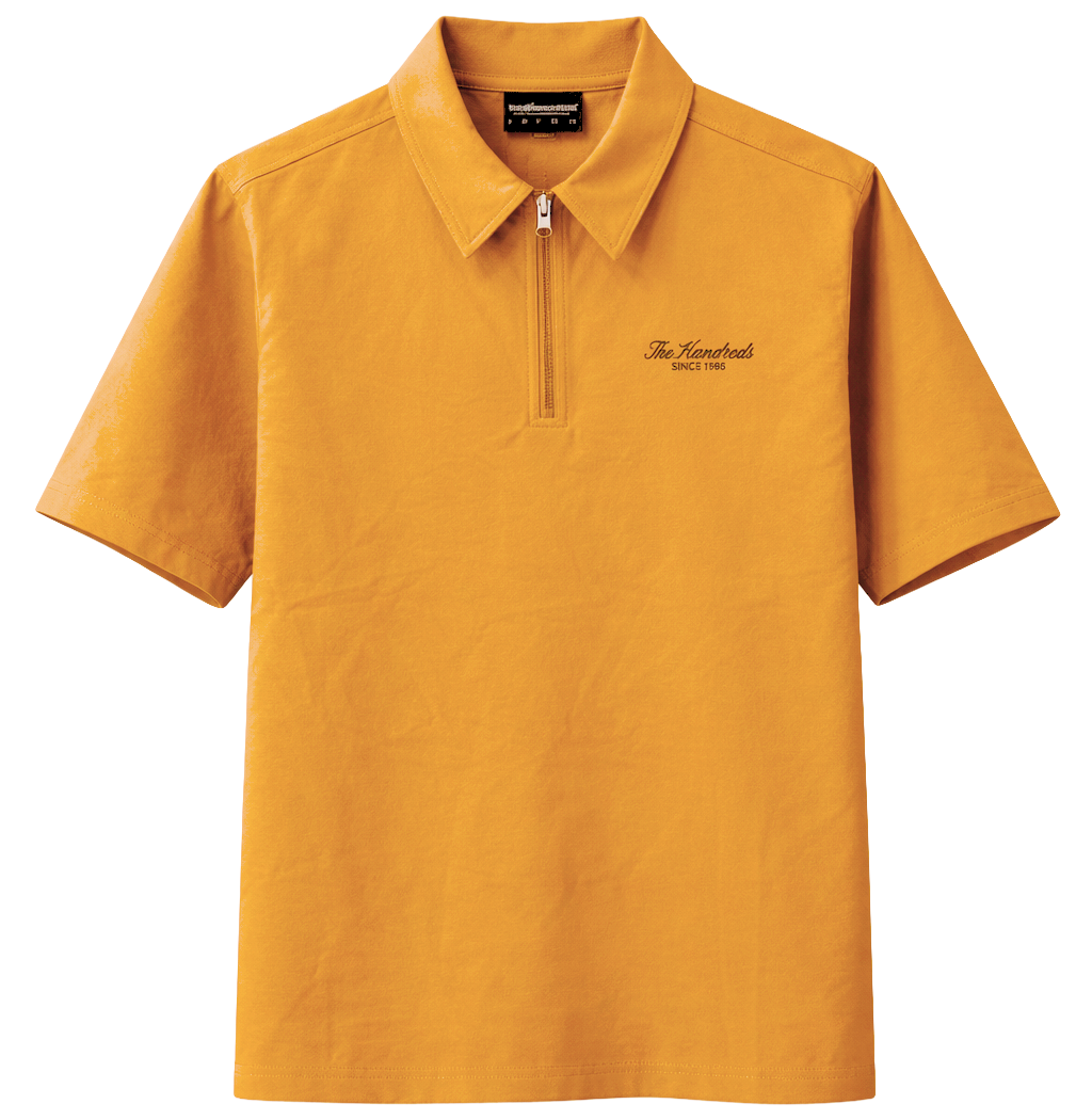 THE HUNDREDS HALF ZIP JACKET SHIRT DUCK BROWN - T24F109003