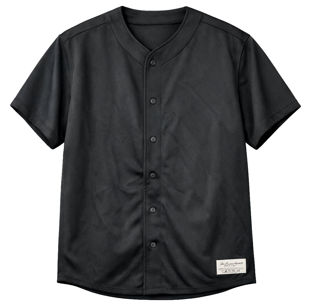 THE HUNDREDS PALMS BASEBALL JERSEY BLACK - T24S109004