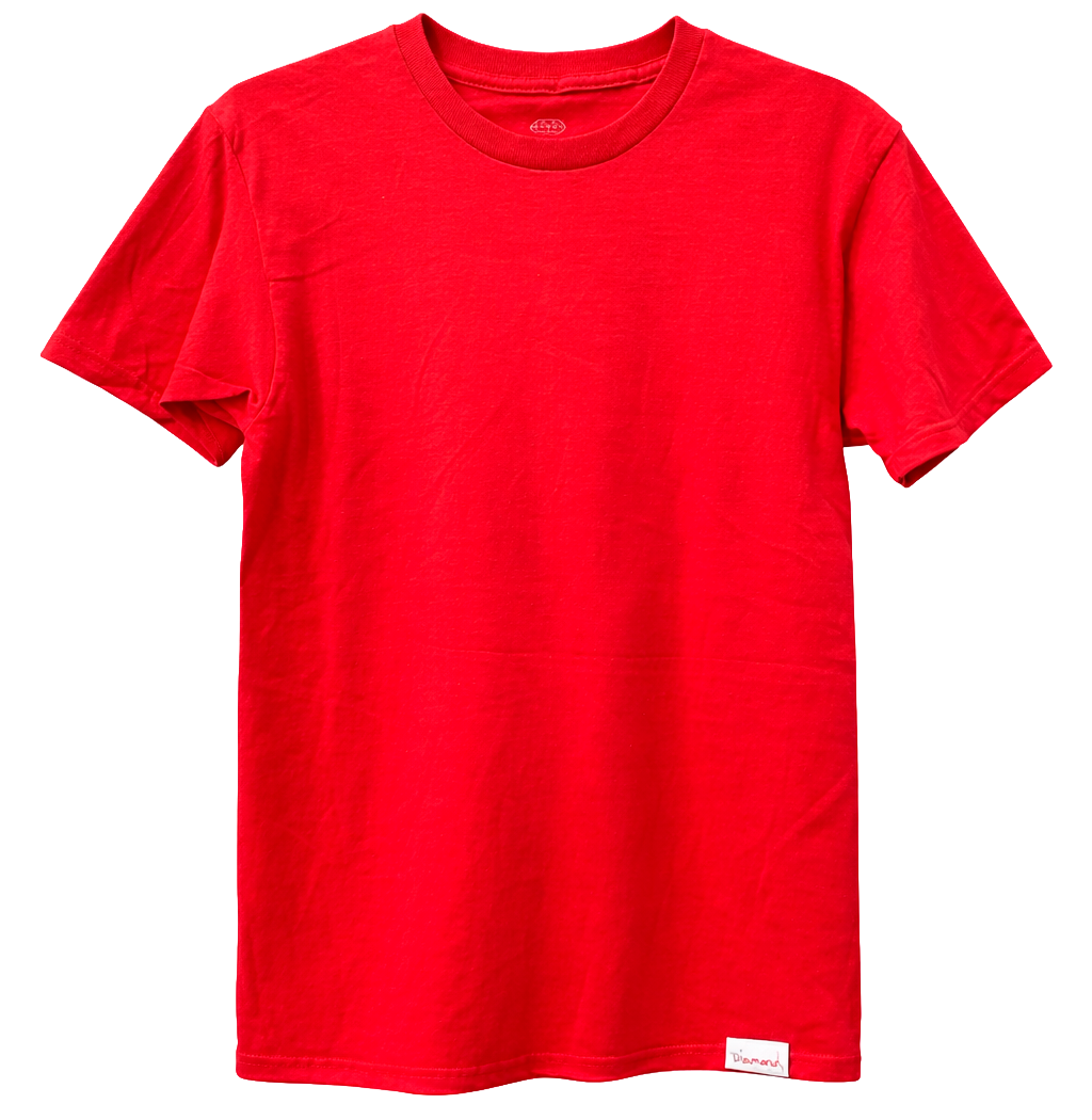 DIAMOND SUPPLY CO BLANK T-SHIRT RED - BLANKS
