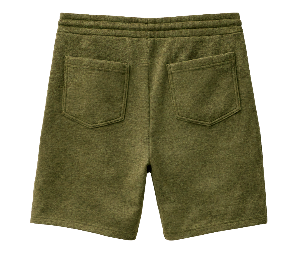J COME FLEECE SWEATSHORTS OLIVE - FS-4002