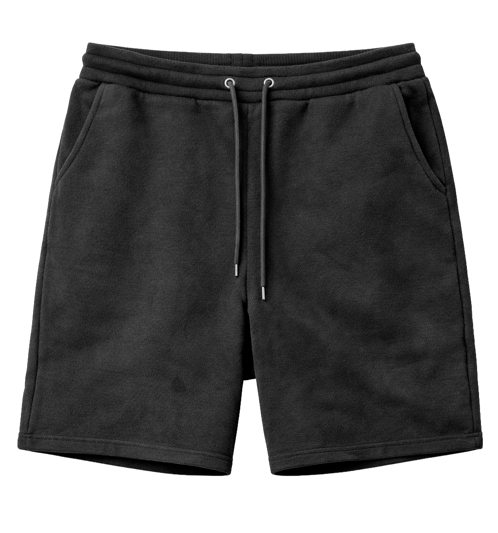 J COME FLEECE SWEATSHORTS BLACK - FS-4002