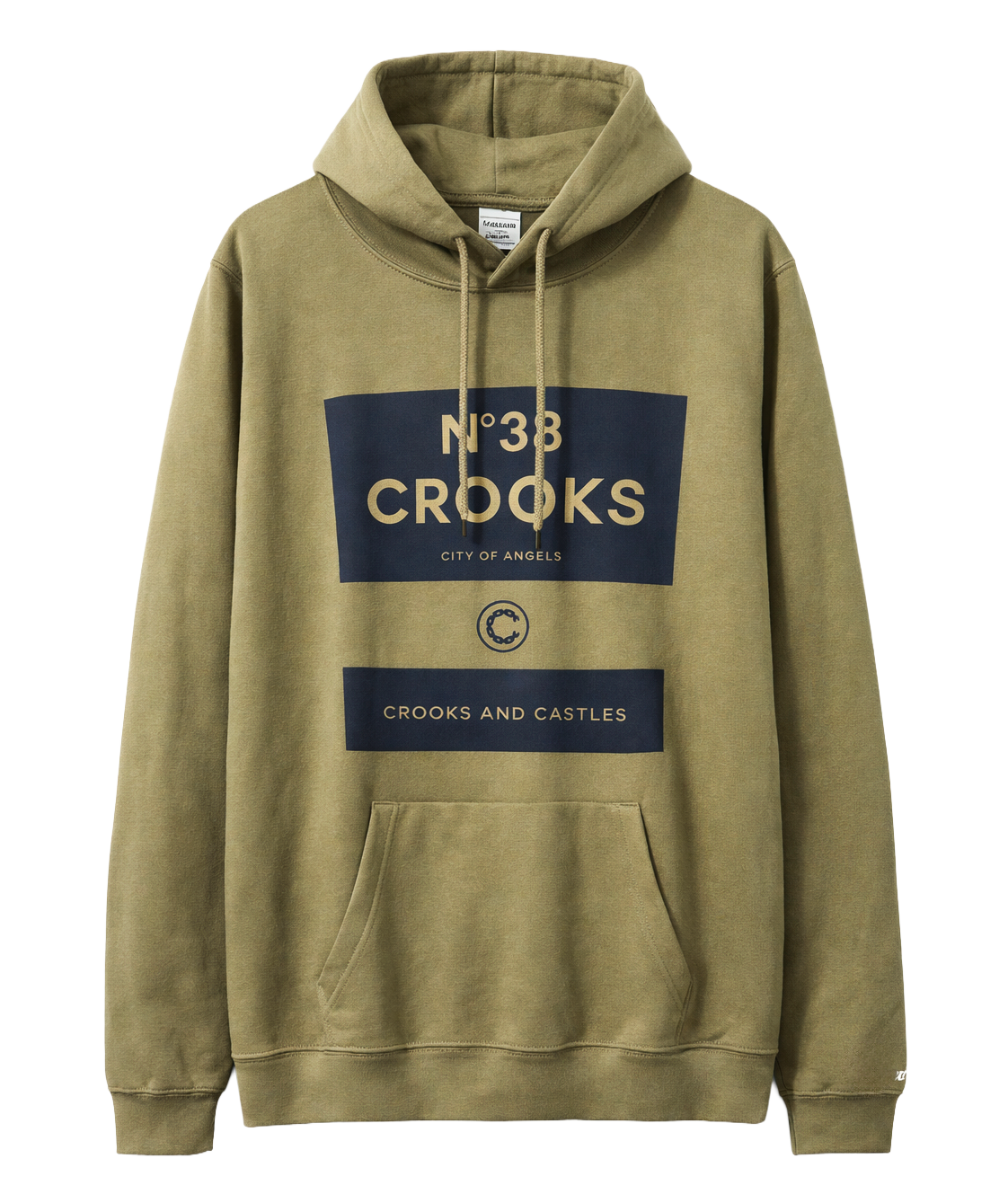 CROOKS & CASTLES GRAPHIC HOODIE OLIVE - CK7HD
