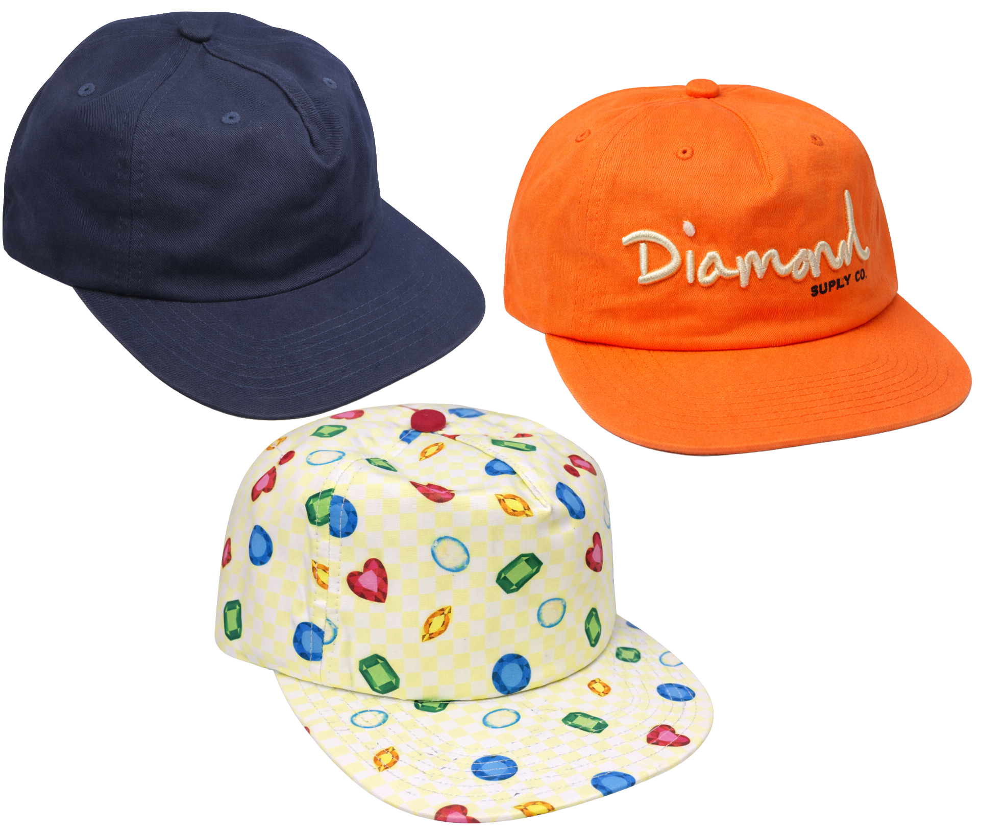 DIAMOND SUPPLY CO ASSORTED SNAPBACK HATS ASST - DMNDHTSA